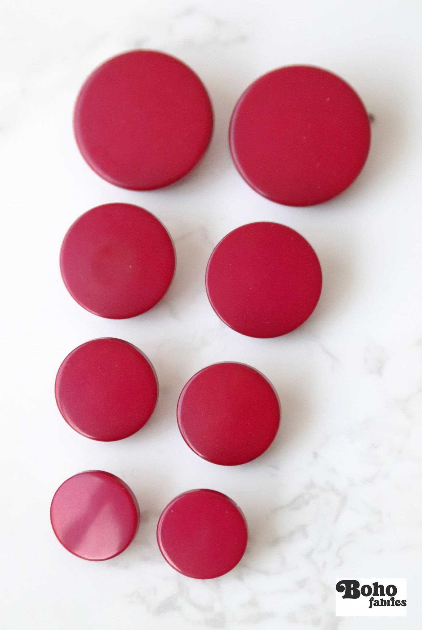 Berry, Mod Gambit, Shank Button. Available in 15mm, 18mm, 20mm, 25mm - Boho Fabrics - Buttons & Snaps