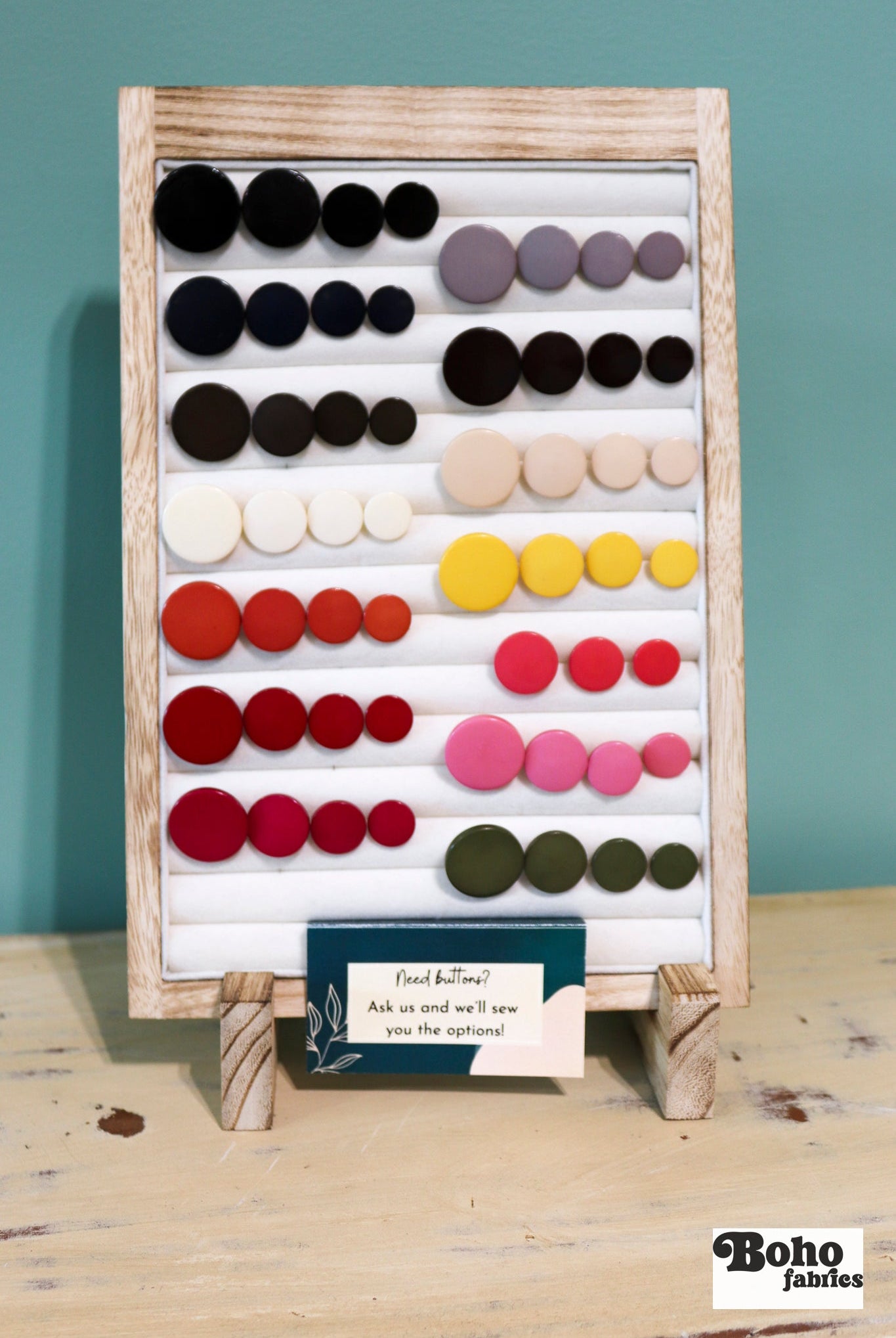 Berry, Mod Gambit, Shank Button. Available in 15mm, 18mm, 20mm, 25mm - Boho Fabrics - Buttons & Snaps