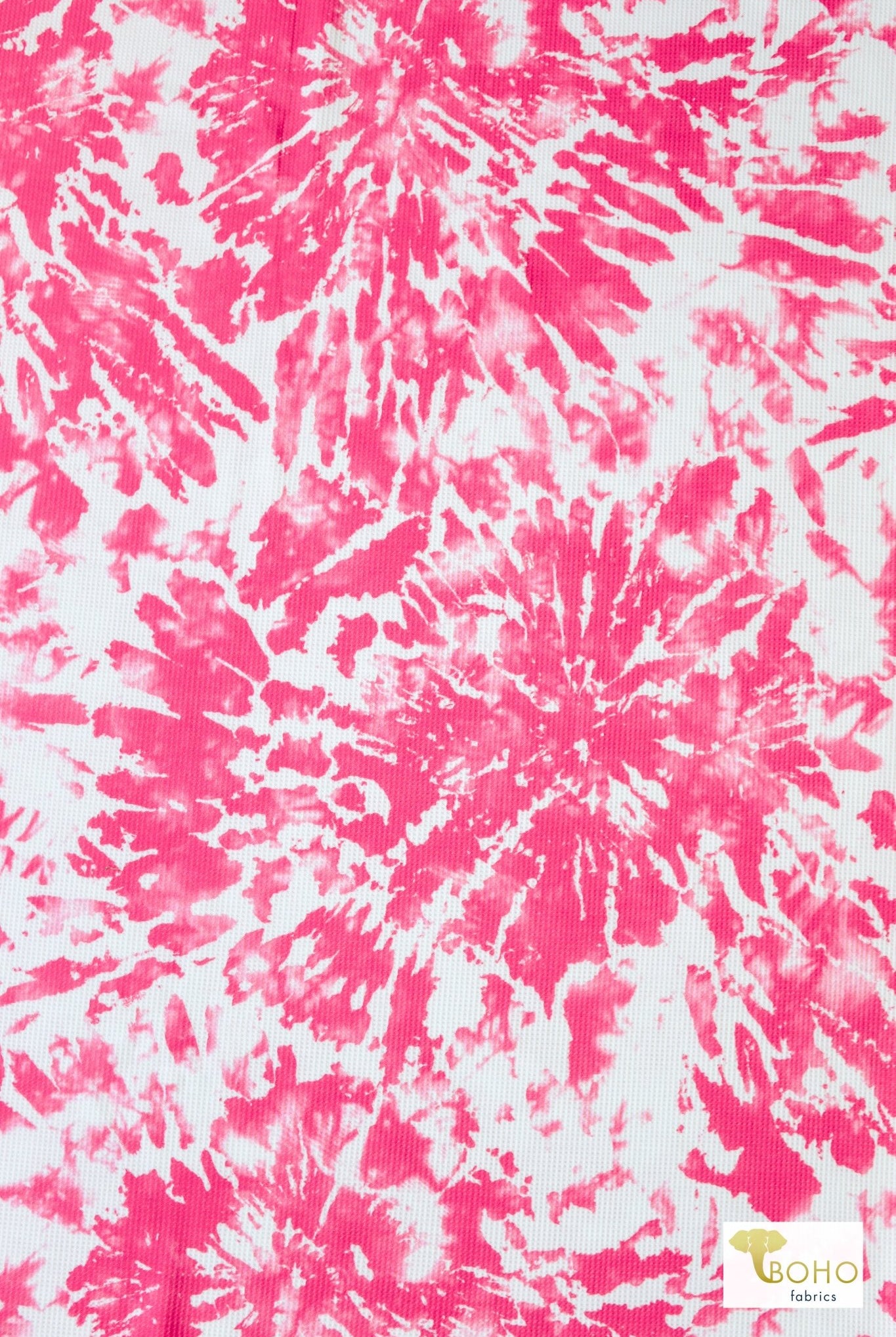 Berry Pink Tie Dye Thermal Knit. WAFF - Boho Fabrics