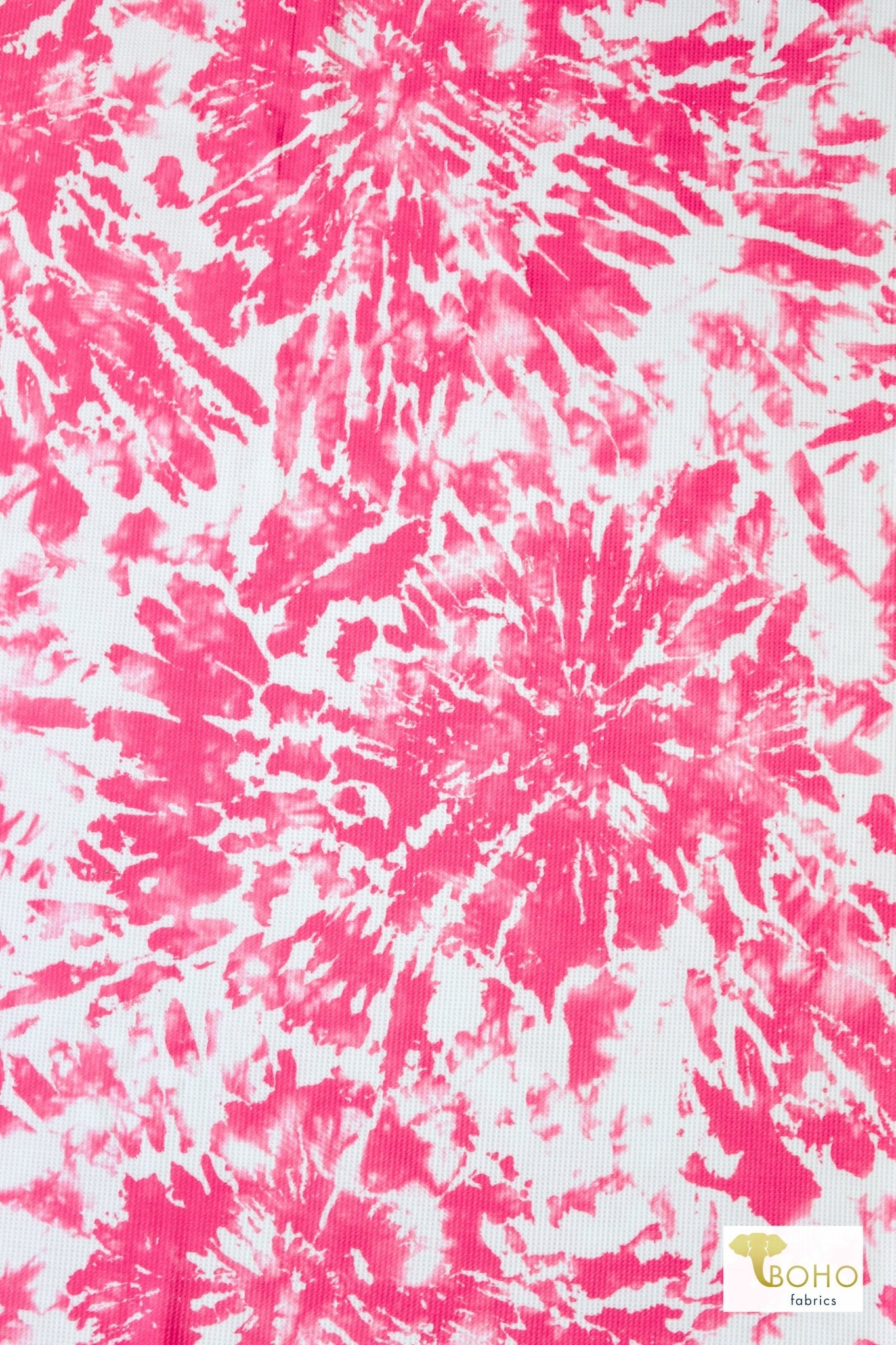 Berry Pink Tie Dye Thermal Knit. WAFF - Boho Fabrics