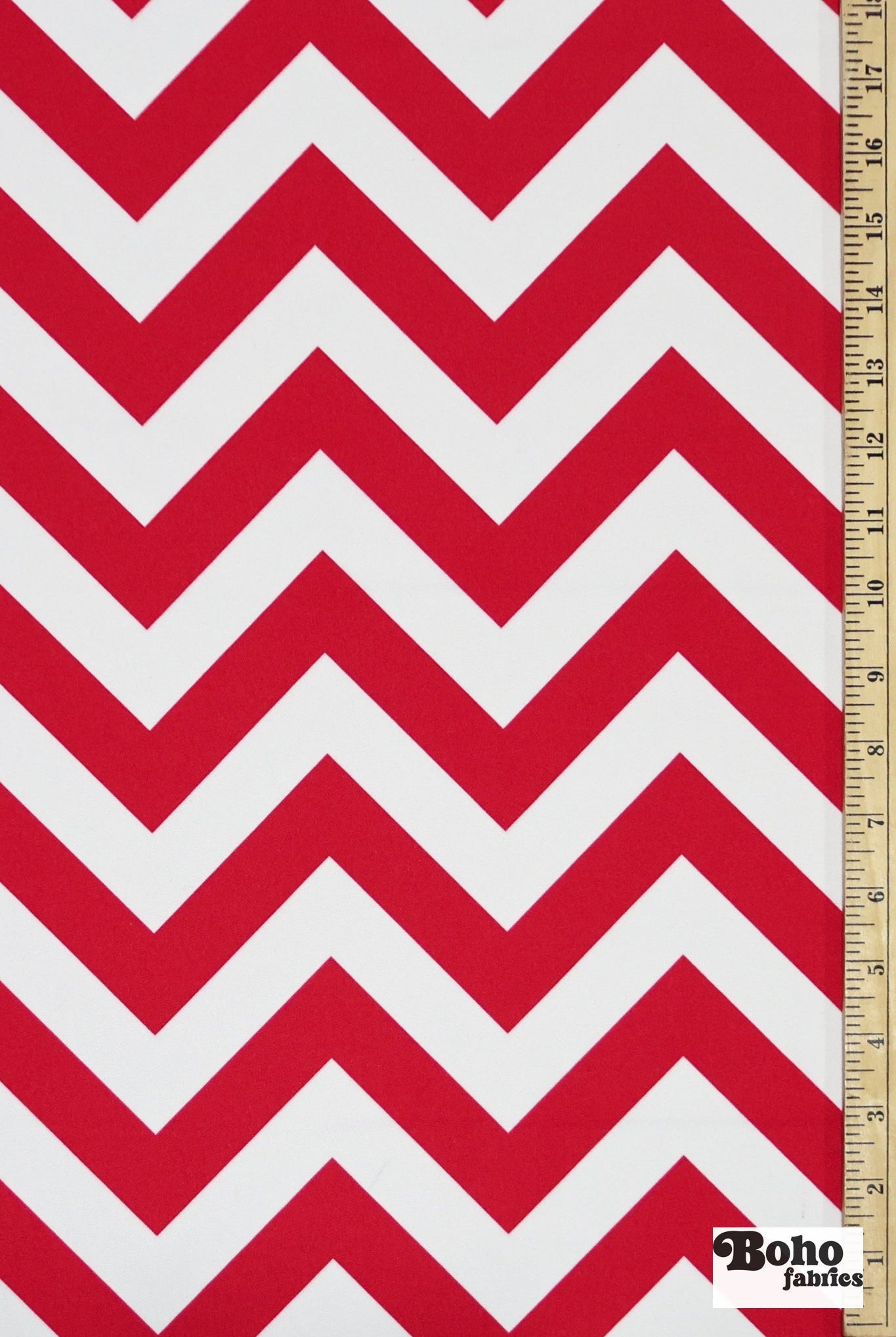 Berry & White, 1" Wide Chevron Canvas Woven Fabric - Boho Fabrics - Canvas Fabric