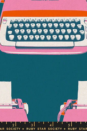 Best Day Ever Canvas in Teal by Melody Miller for Ruby Star Society - Canvas Fabric - RS0108 23L - Boho Fabrics - Canvas Fabric