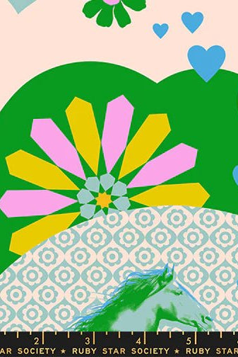 Best Day Ever Daydream in Verdant by Melody Miller for Ruby Star Society - 100% Cotton Fabric - RS0103 13 - Boho Fabrics - Quilting Cotton, Woven