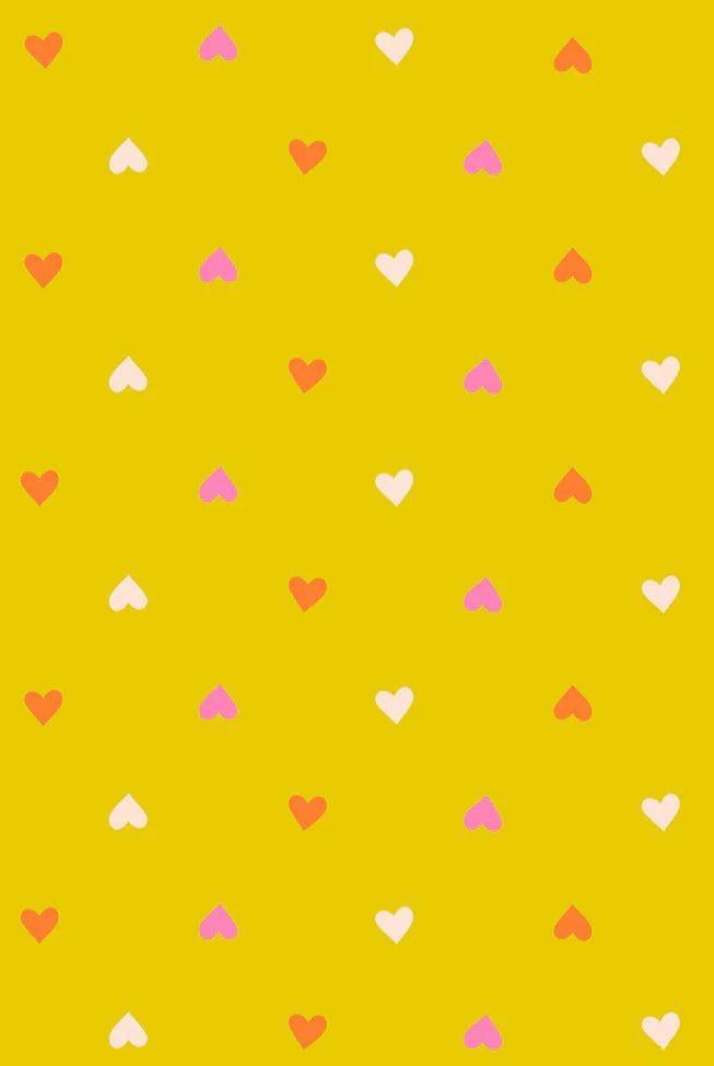 Best Day Ever Hearts in Golden Hour by Melody Miller for Ruby Star Society - 100% Cotton Fabric - RS0091 17 - Boho Fabrics - Quilting Cotton, Woven