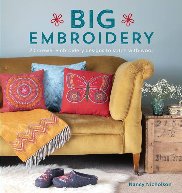 Big Embroidery: 20 Crewel Designs To Stitch With Wool - Boho Fabrics - Books