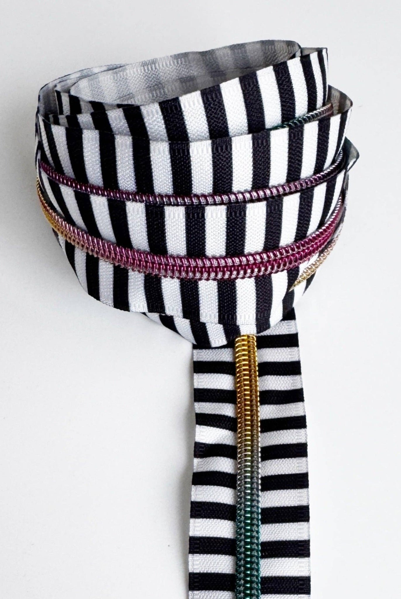 Big Stripe Zipper Tape 5 Nylon Zipper 3 Yards - Boho Fabrics - Zippers