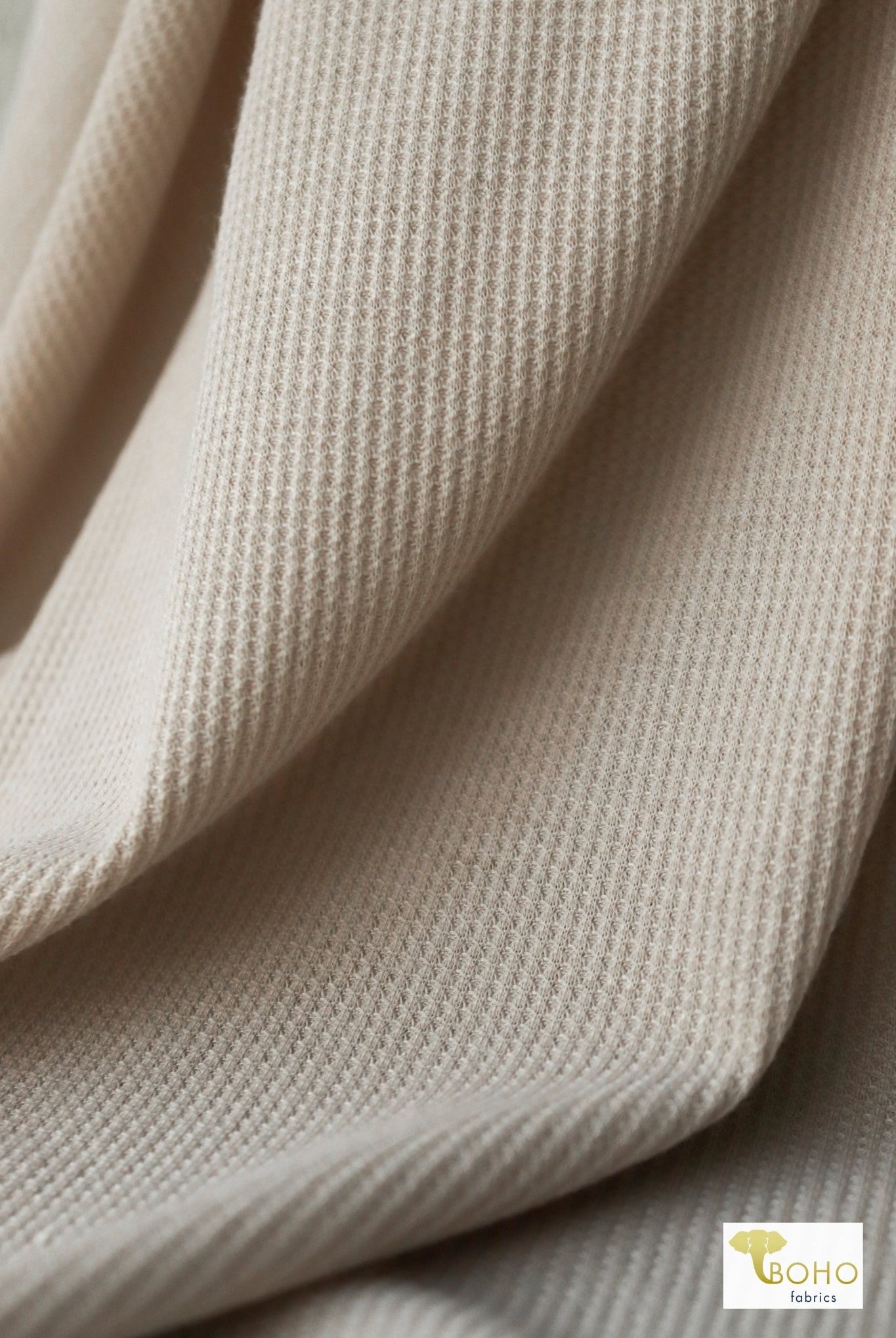 Bisque, Thermal Knit. WAFF - Boho Fabrics