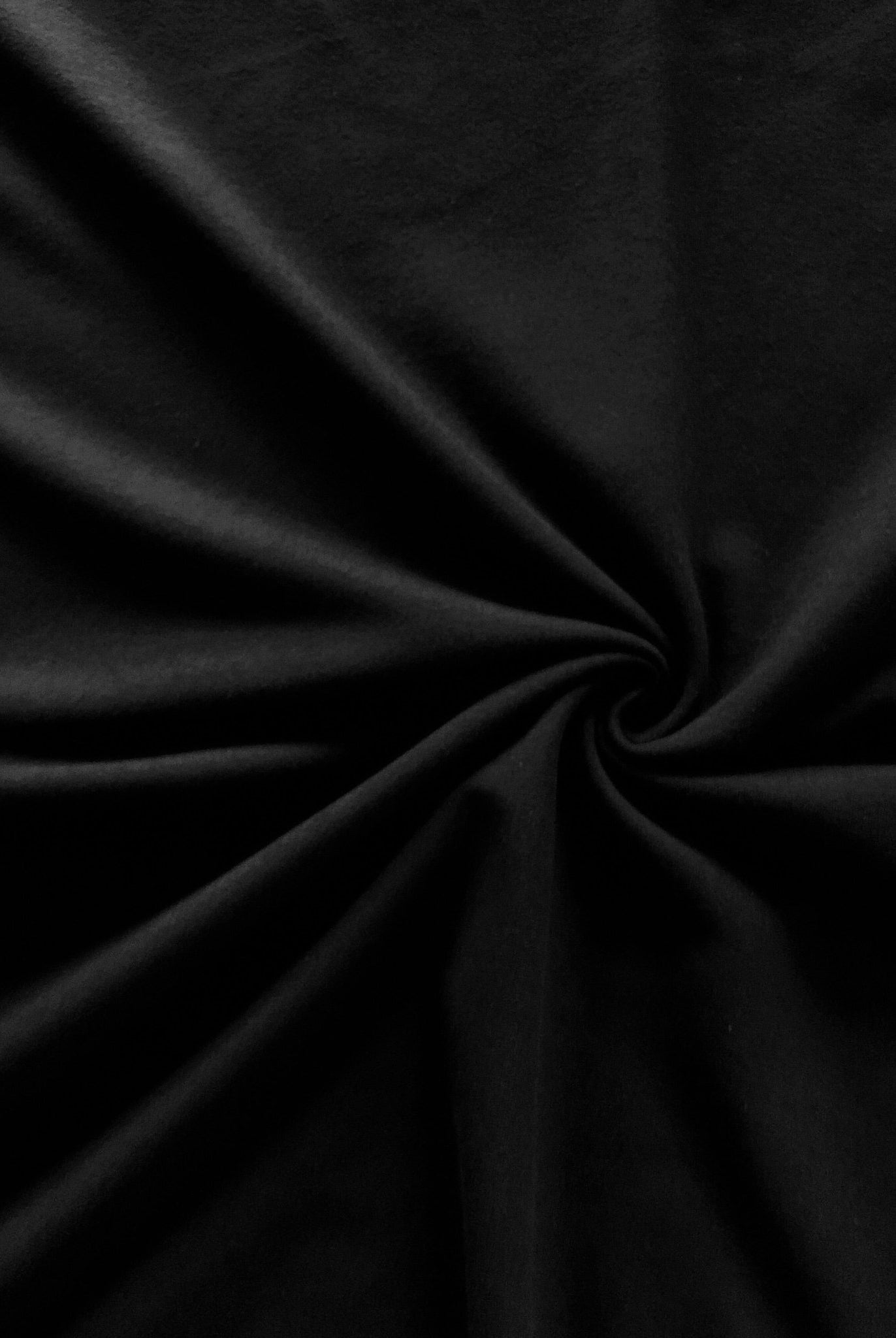 Black Cotton French Terry Knit Fabric - Boho Fabrics