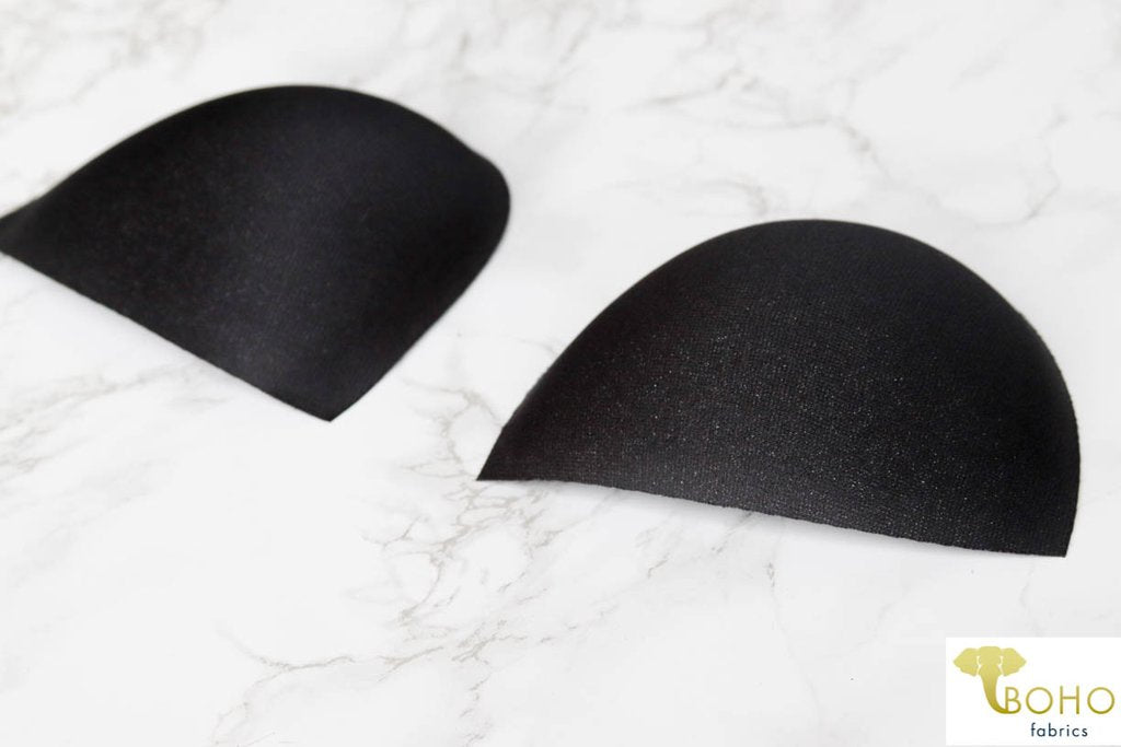 Black Foam Lining Cups (Sold by Pair). Sizes 8-22. #SBCUP - Boho Fabrics