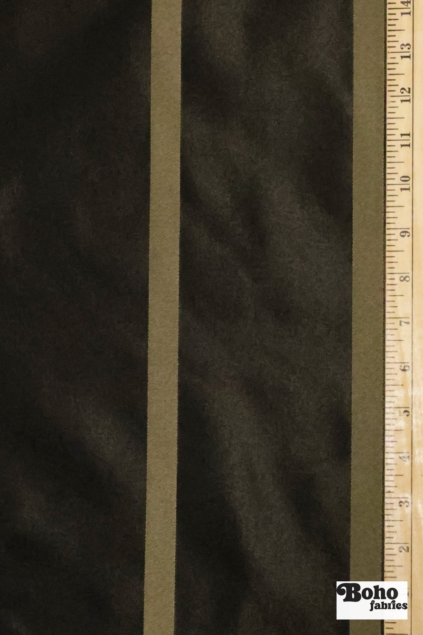 Black & Gold Stripe Jacquard Woven Fabric - Boho Fabrics - Jacquard, Woven
