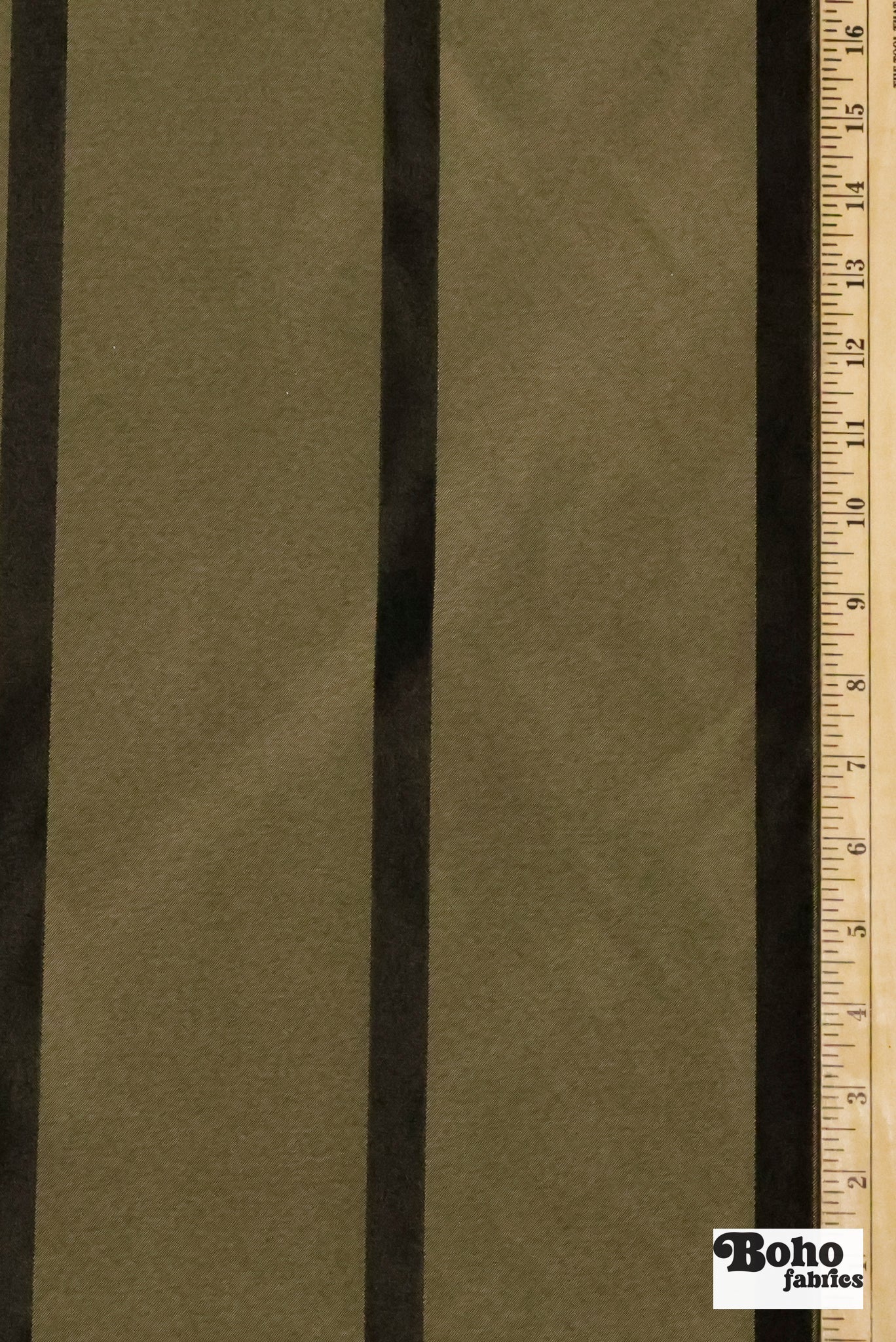 Black & Gold Stripe Jacquard Woven Fabric - Boho Fabrics - Jacquard, Woven