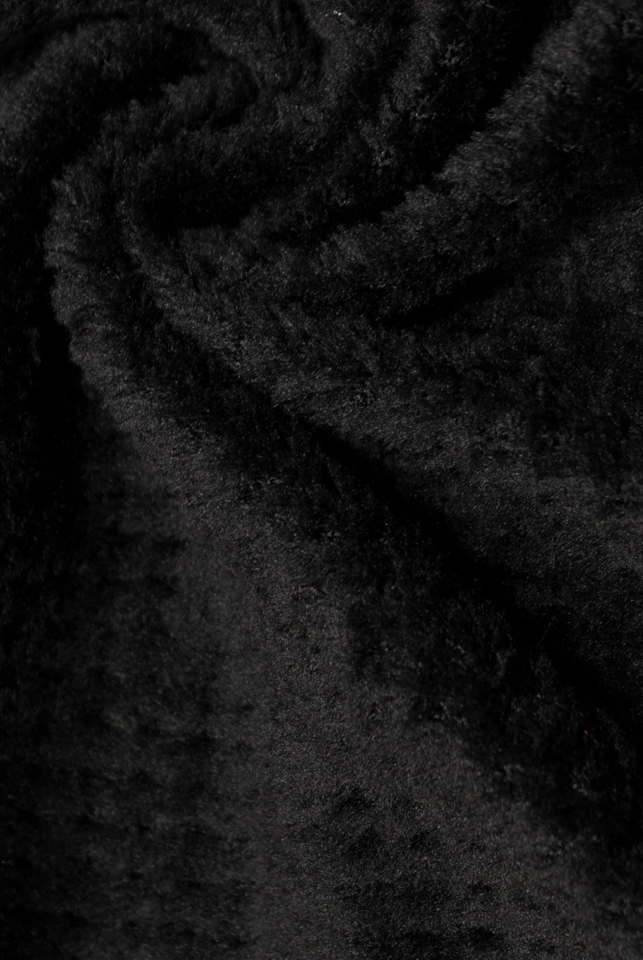 Black, High Loft Grid Fleece Fabric by Polartec, featuring Recycled Polyester - Boho Fabrics - Performance Fabrics