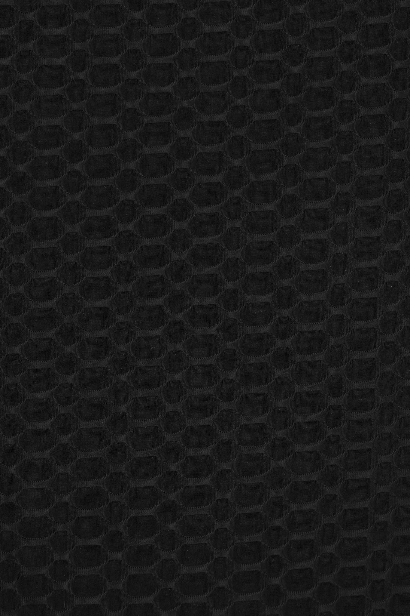 Black Honeycomb, Athletic Knit Fabric - Boho Fabrics - Athletic Knit Fabric