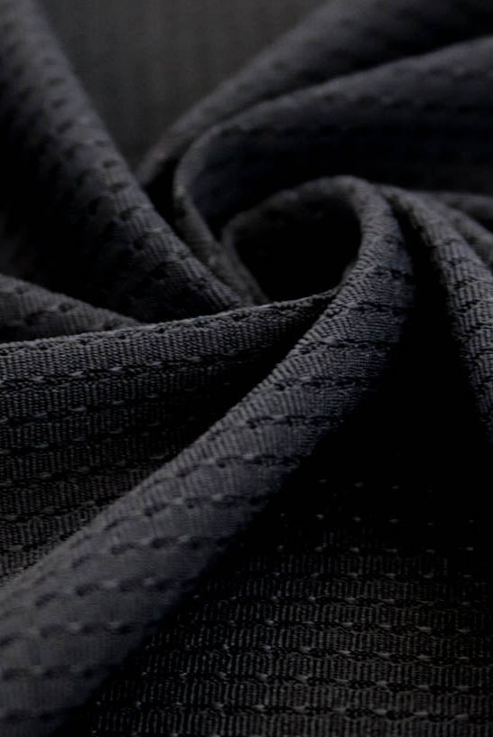 Black Laser Cut Athletic Mesh. ATHSM-102-BLK - Boho Fabrics