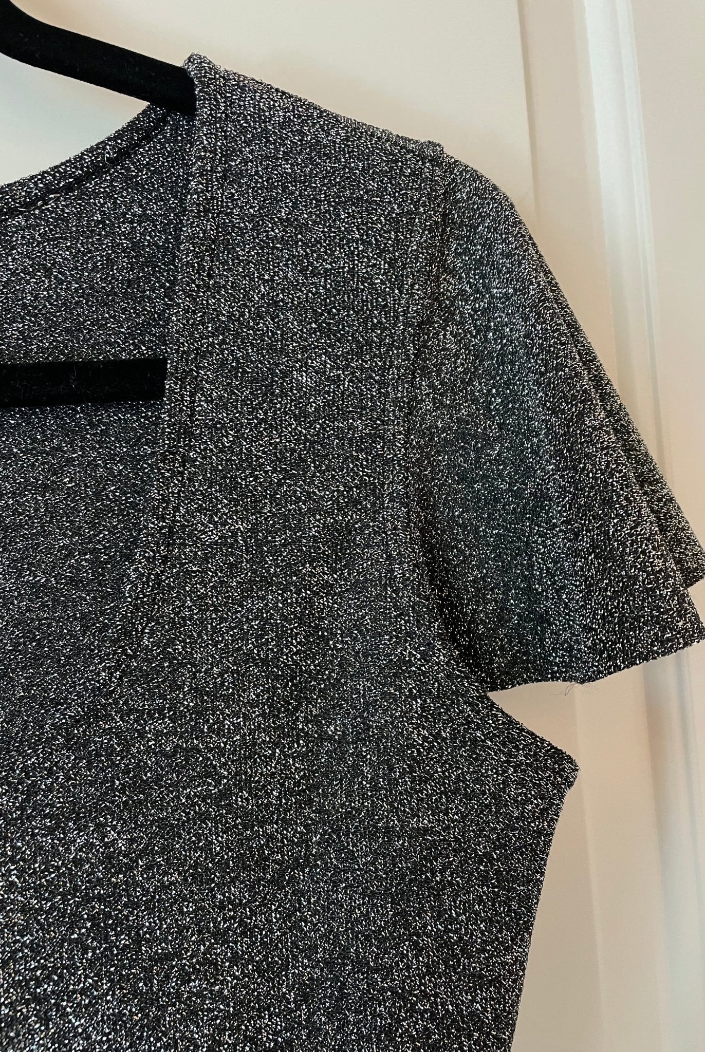Black Metallic Lurex Knit, Special Occasion Fabrics - Boho Fabrics