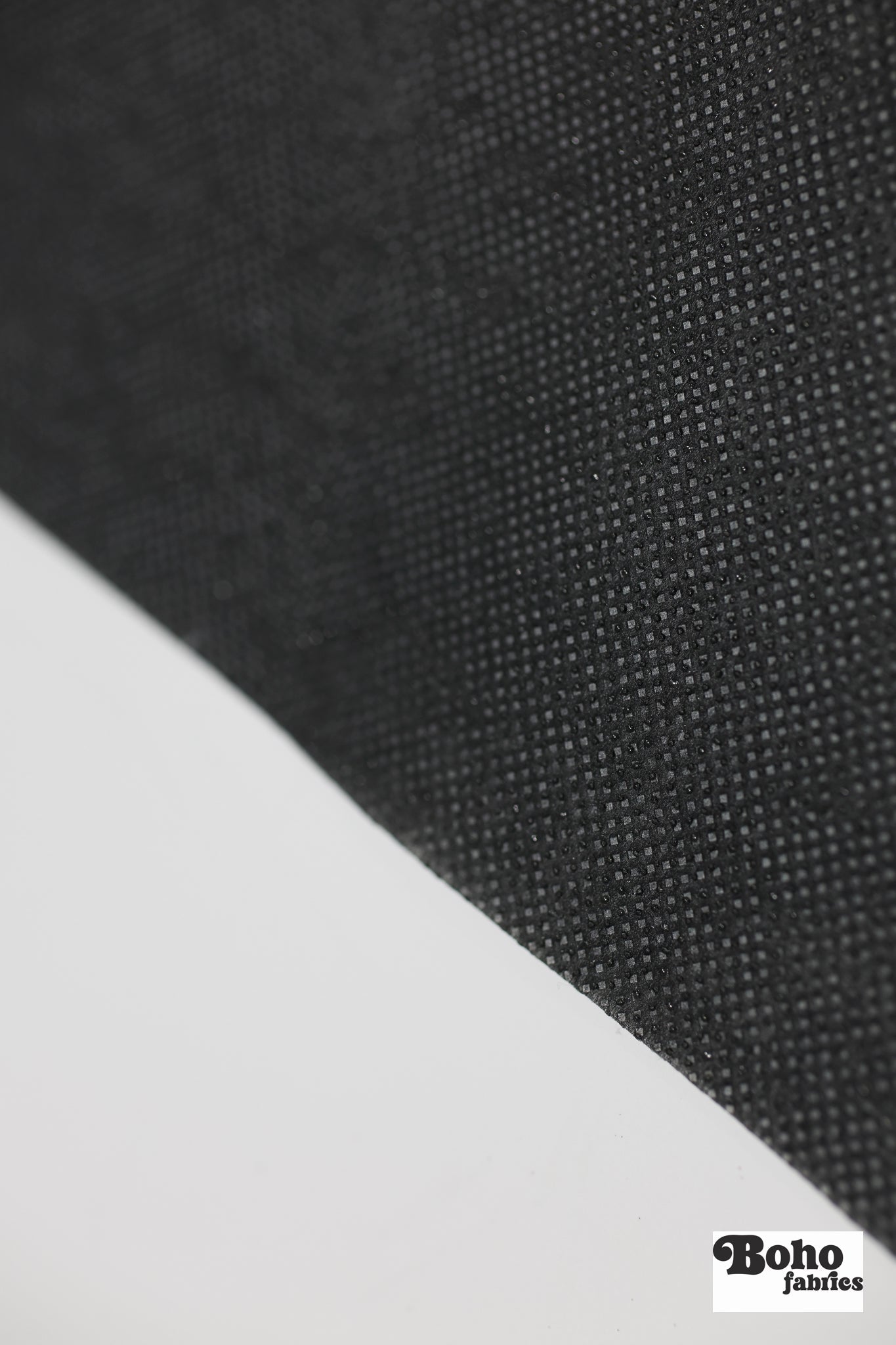 Black Non-Woven Fusible Interfacing, 60 inch wide, Sold by the Yard. - Boho Fabrics - Interfacing