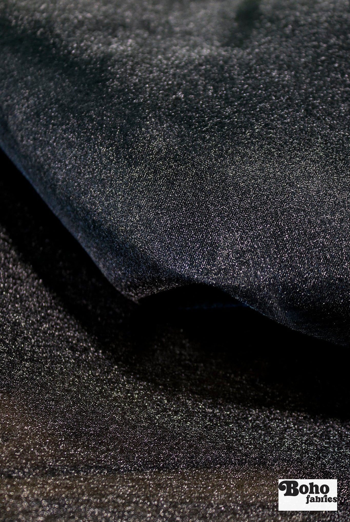 Black, Organza Shimmer, Woven Fabric - Boho Fabrics - Organza, Woven Fabric