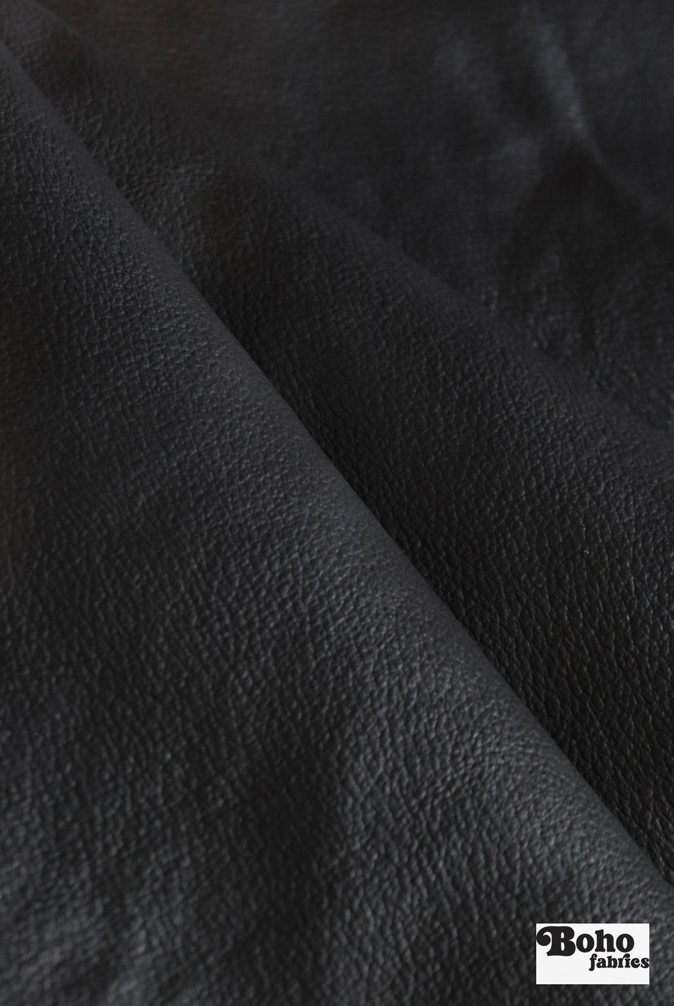 Black Pebble Faux Leather Upholstery Fabric - Boho Fabrics - Home Dec. & Upholstery Fabric