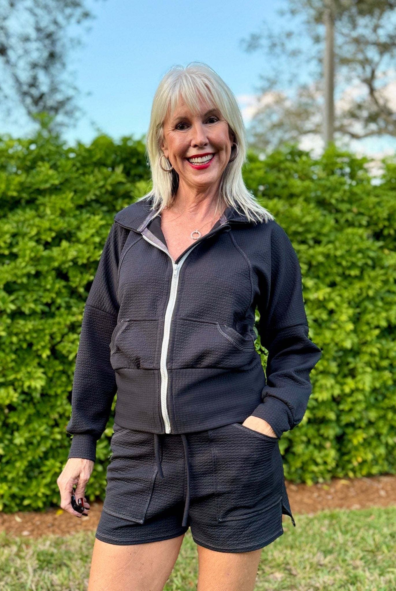 Black, Polartec Power Air. Insulating Performance Knit Fabric - Boho Fabrics - Performance Fabrics