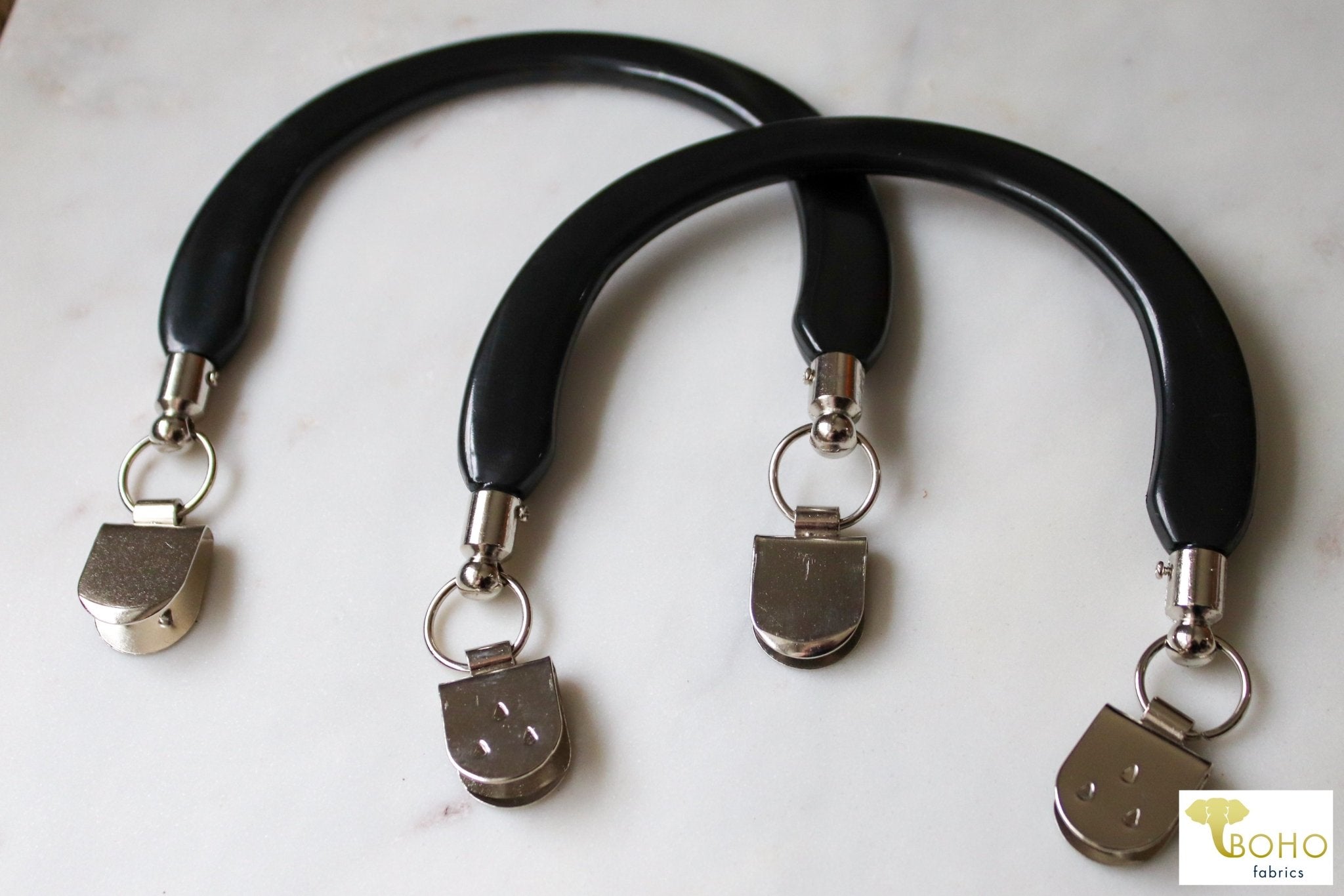 Black Purse Hardware. Sold Per Pair. HW-001 - Boho Fabrics