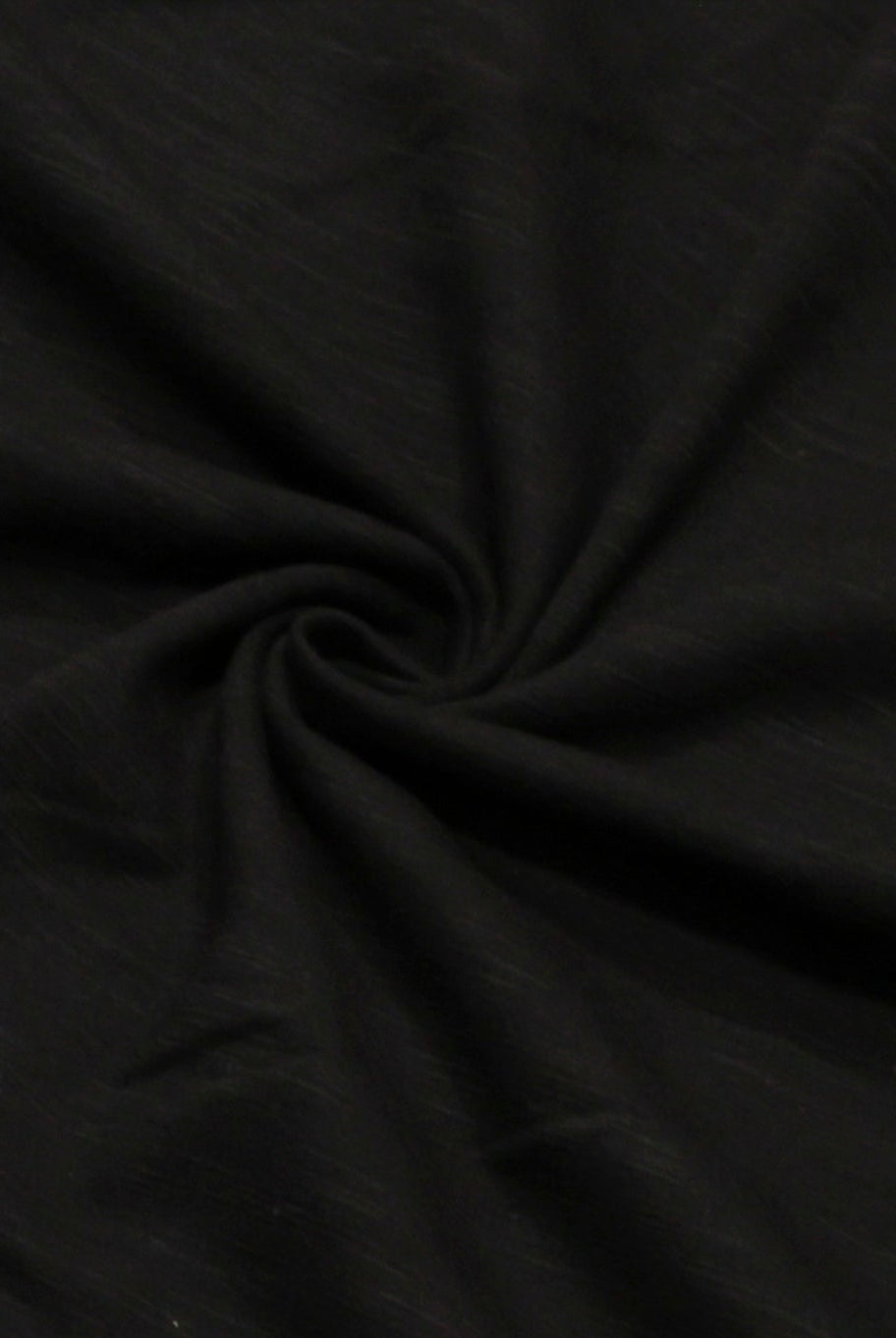 Black Slubbed, Jersey Knit Fabric - Boho Fabrics - Jersey Solid, Knit Fabric