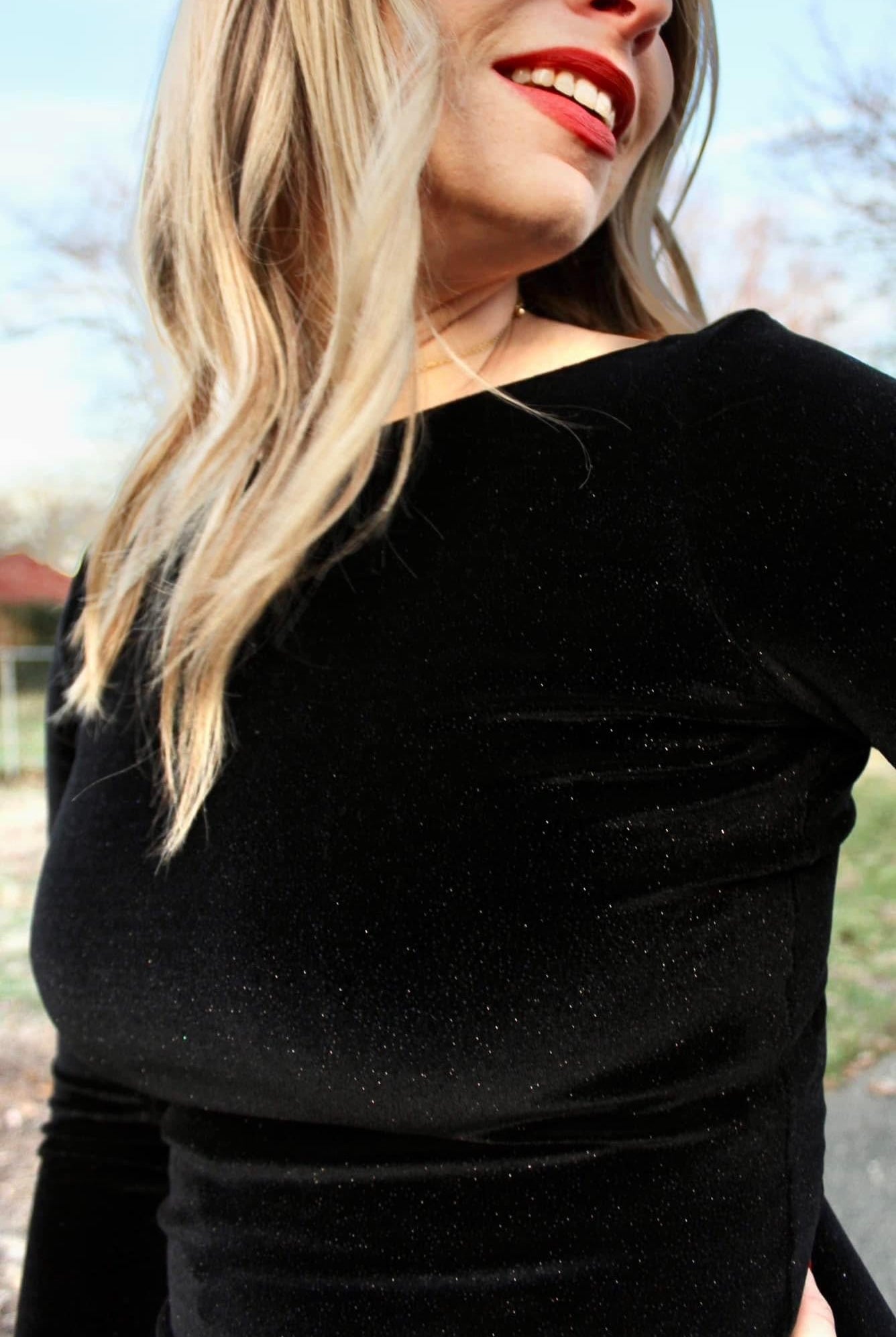 Black Sparkle Stretch Velvet, Stretch Velvet - Boho Fabrics
