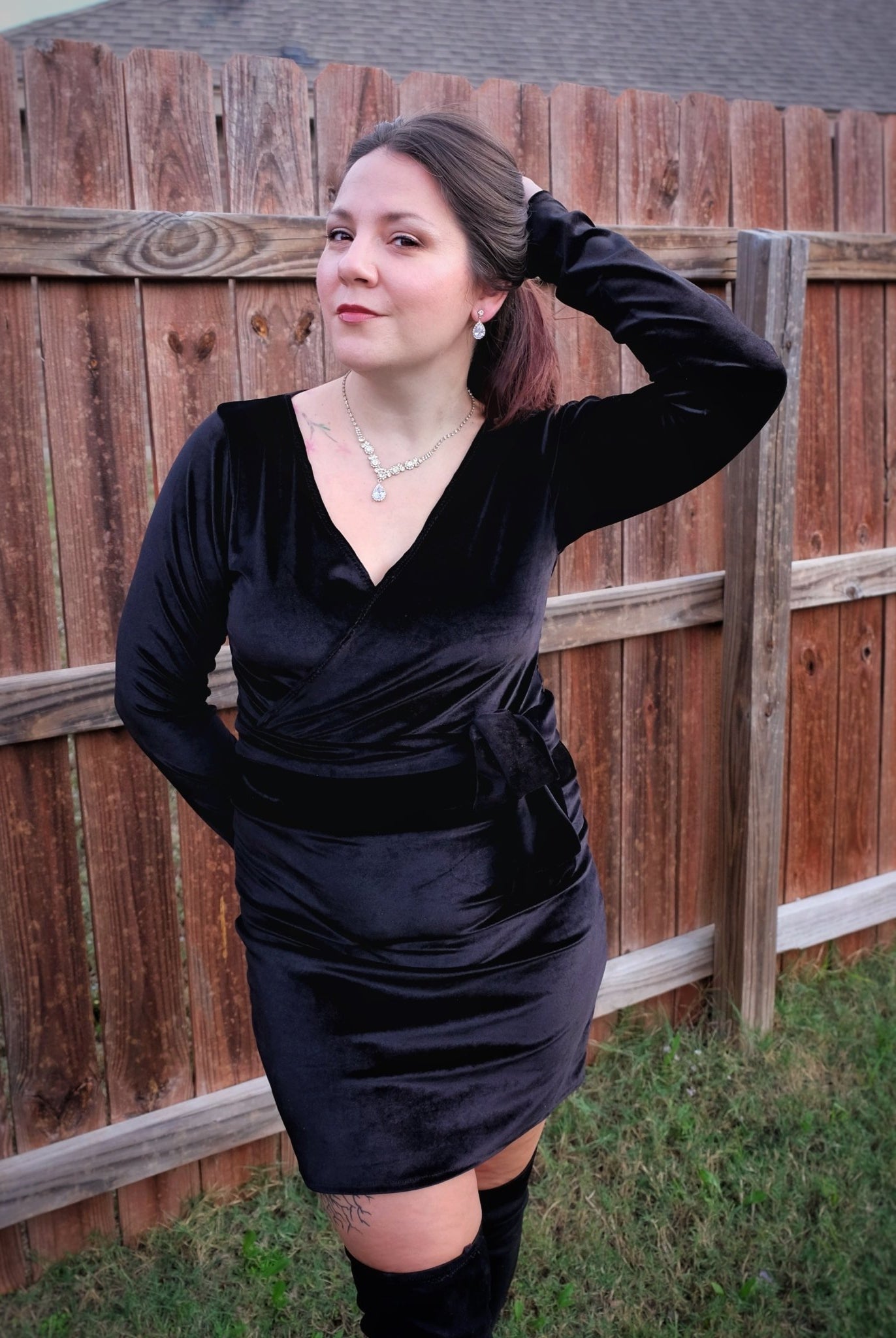 Black, Stretch Velvet Knit Fabric - Boho Fabrics - Stretch Velvet Knit Fabric