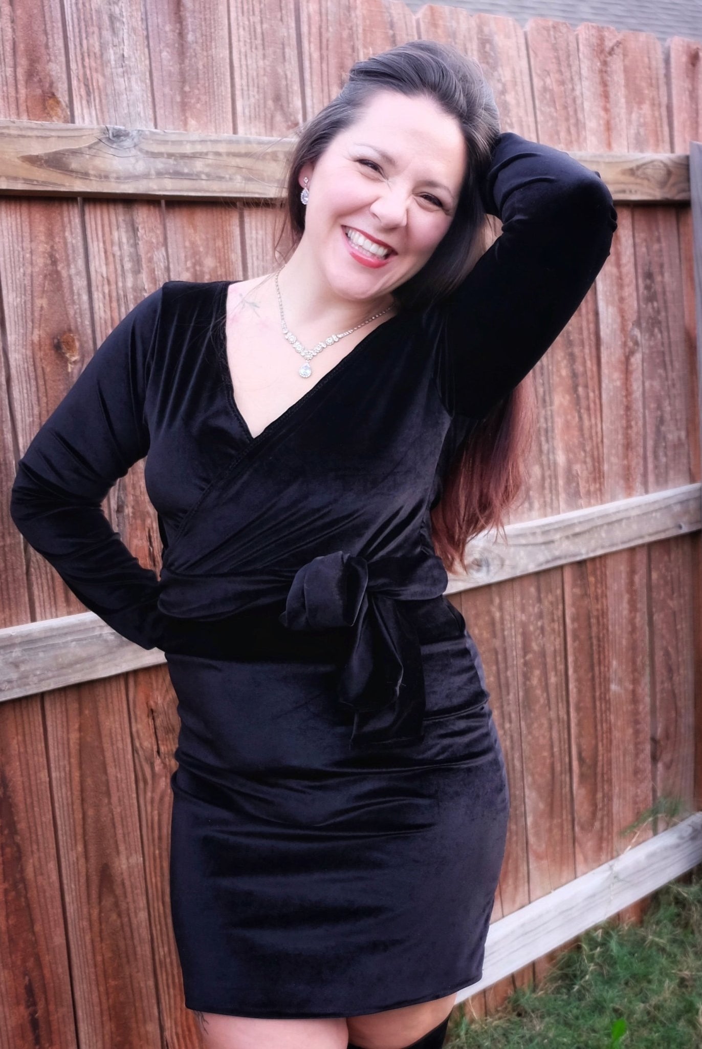 Black, Stretch Velvet Knit Fabric - Boho Fabrics - Stretch Velvet Knit Fabric