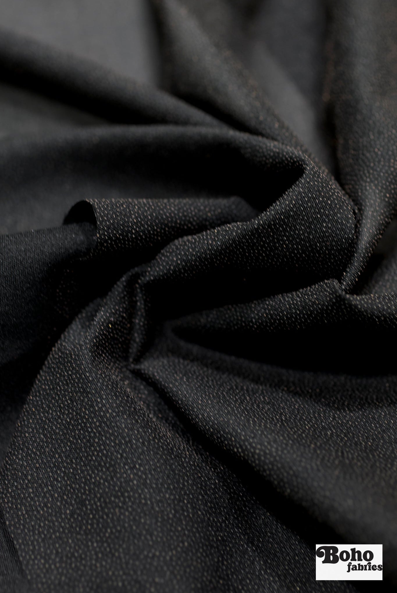 Black Stretch Woven Fusible Interfacing, 60 inch wide, Sold by the Yard. - Boho Fabrics - Interfacing
