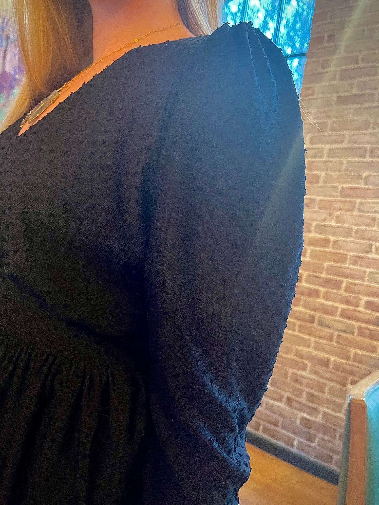 Black Swiss Dot, Solid Jersey Knit Fabric - Boho Fabrics - Jersey Solid, Knit Fabric