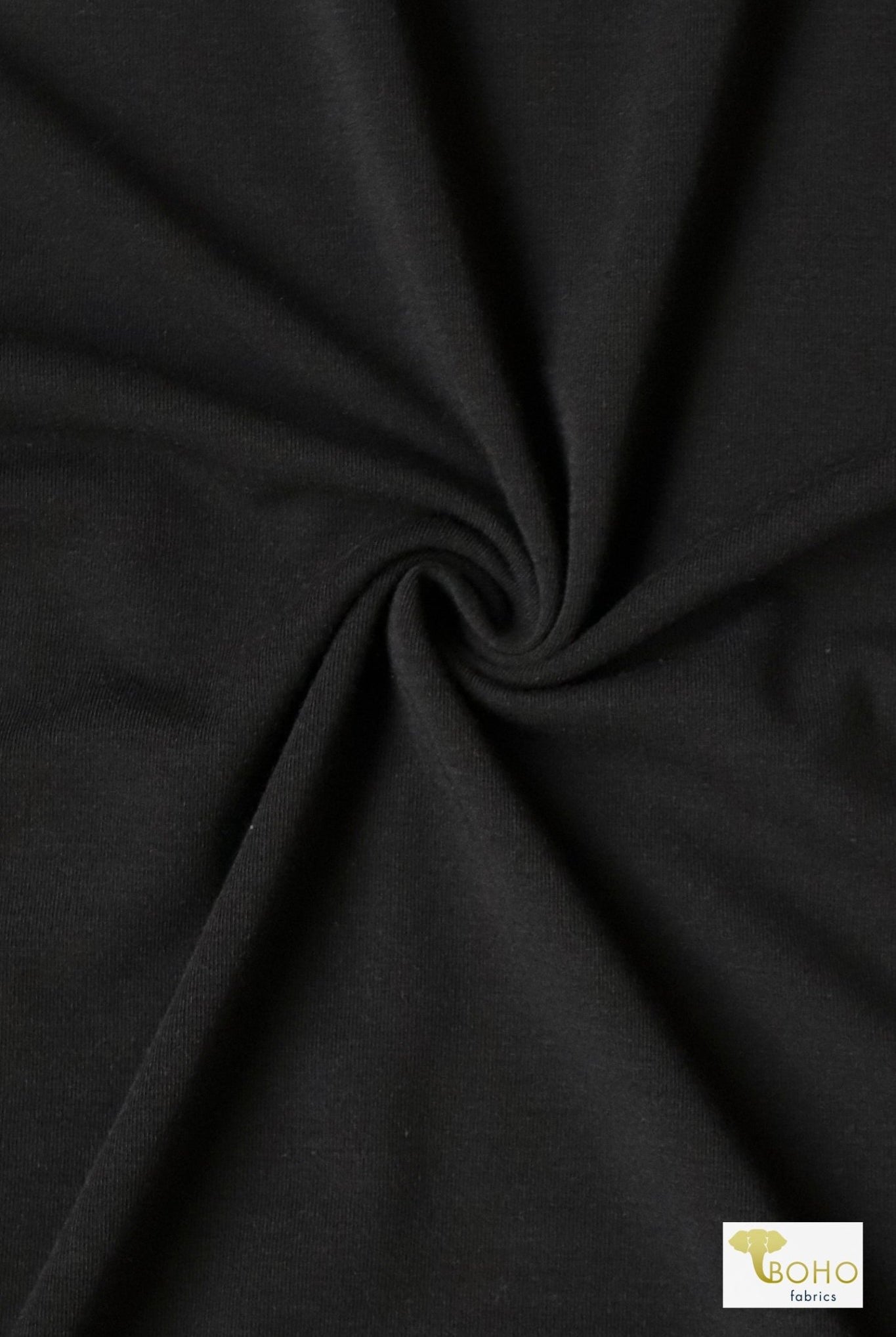 Black Tencel, Jersey Knit - Boho Fabrics