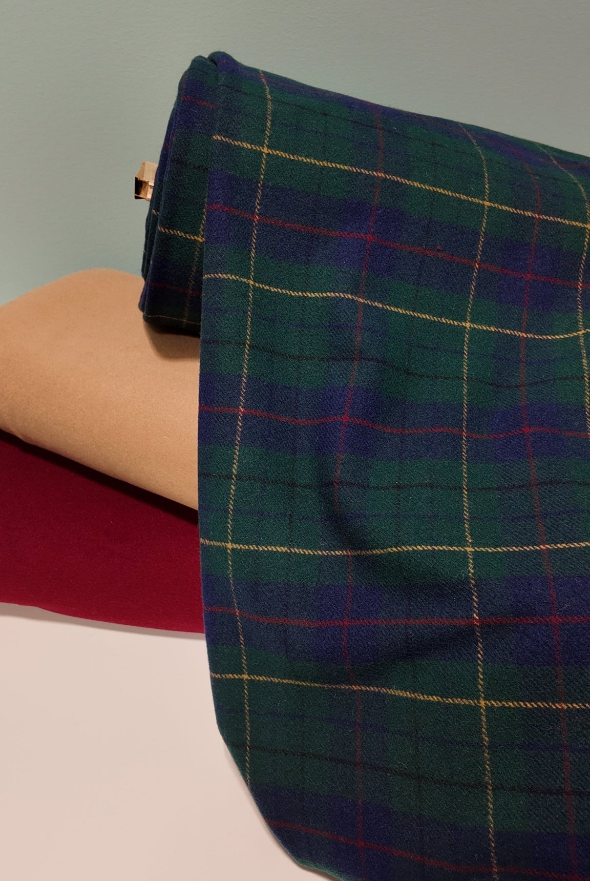 Black Watch Tartan Plaid, Wool Blend Fabric Bundle (CM - WOOL - 202) - Boho Fabrics - Fabric Bundles