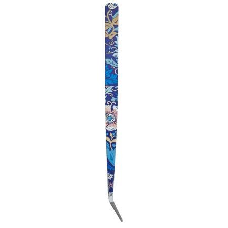 Blue Floral Fine Point Tweezers - Boho Fabrics - Fabric Marking Supplies