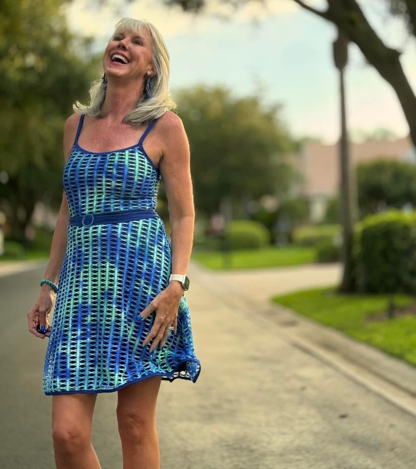 Blue Tie Dye, Fish Net/Mesh Fabric - Boho Fabrics - Stretch Mesh