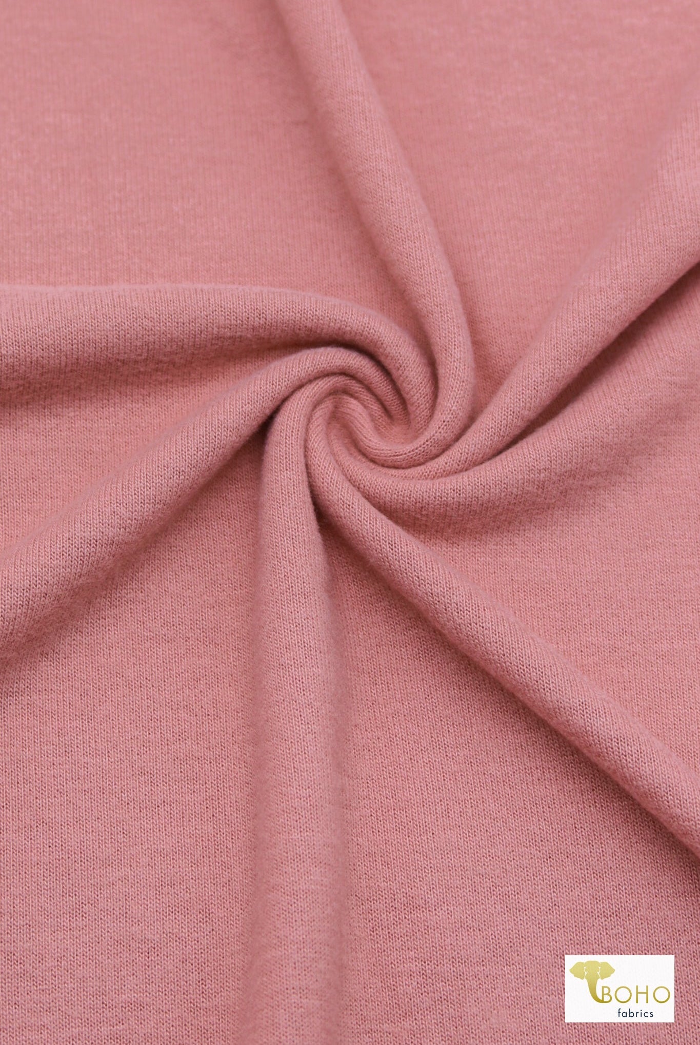 Blush Rose, Solid Brushed Sweater Knit Fabric - Boho Fabrics - Sweater Solids, Knit Fabric