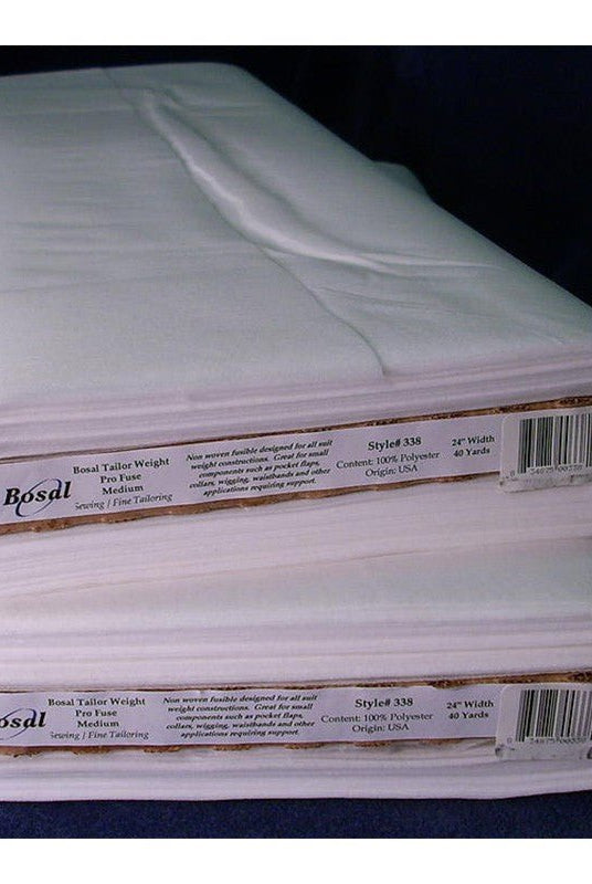 Bosal 338 Taylor Weight, Pro - Fuse, Fusible Stabilizer. 20", Sold by the Yard - Boho Fabrics - Interfacing