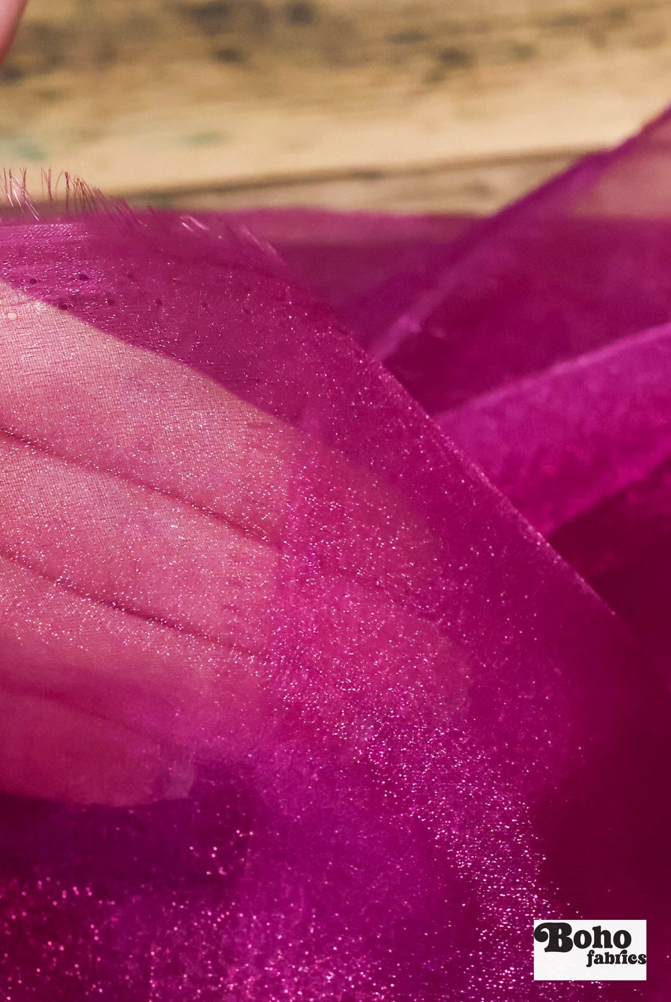 Boysenberry, Organza Shimmer, Woven Fabric - Boho Fabrics - Organza, Woven Fabric