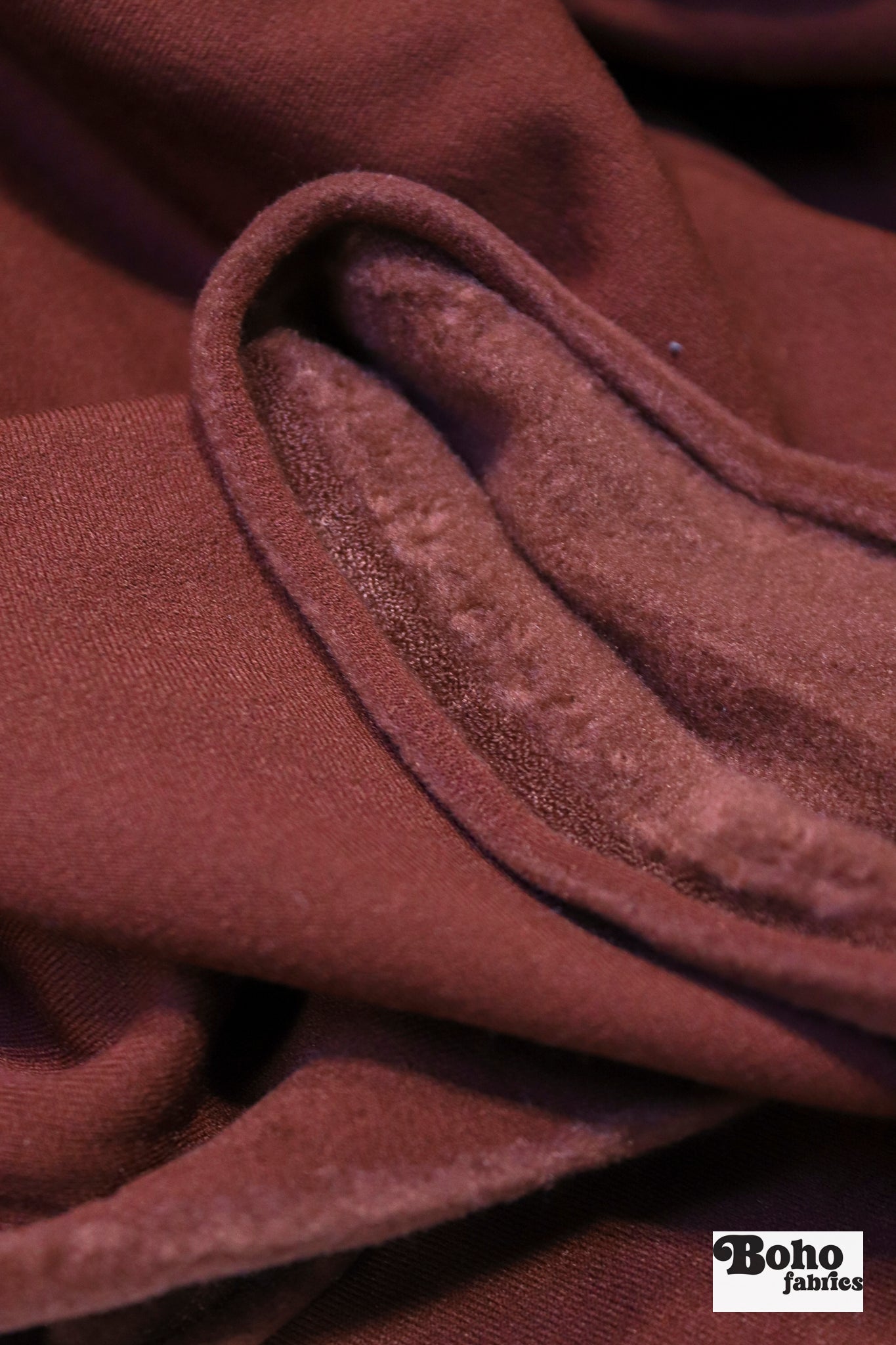 Brick Red, Power Stretch Pro Fleece - Backed Performance Fabric. 2nds - Boho Fabrics - Performance Fabrics