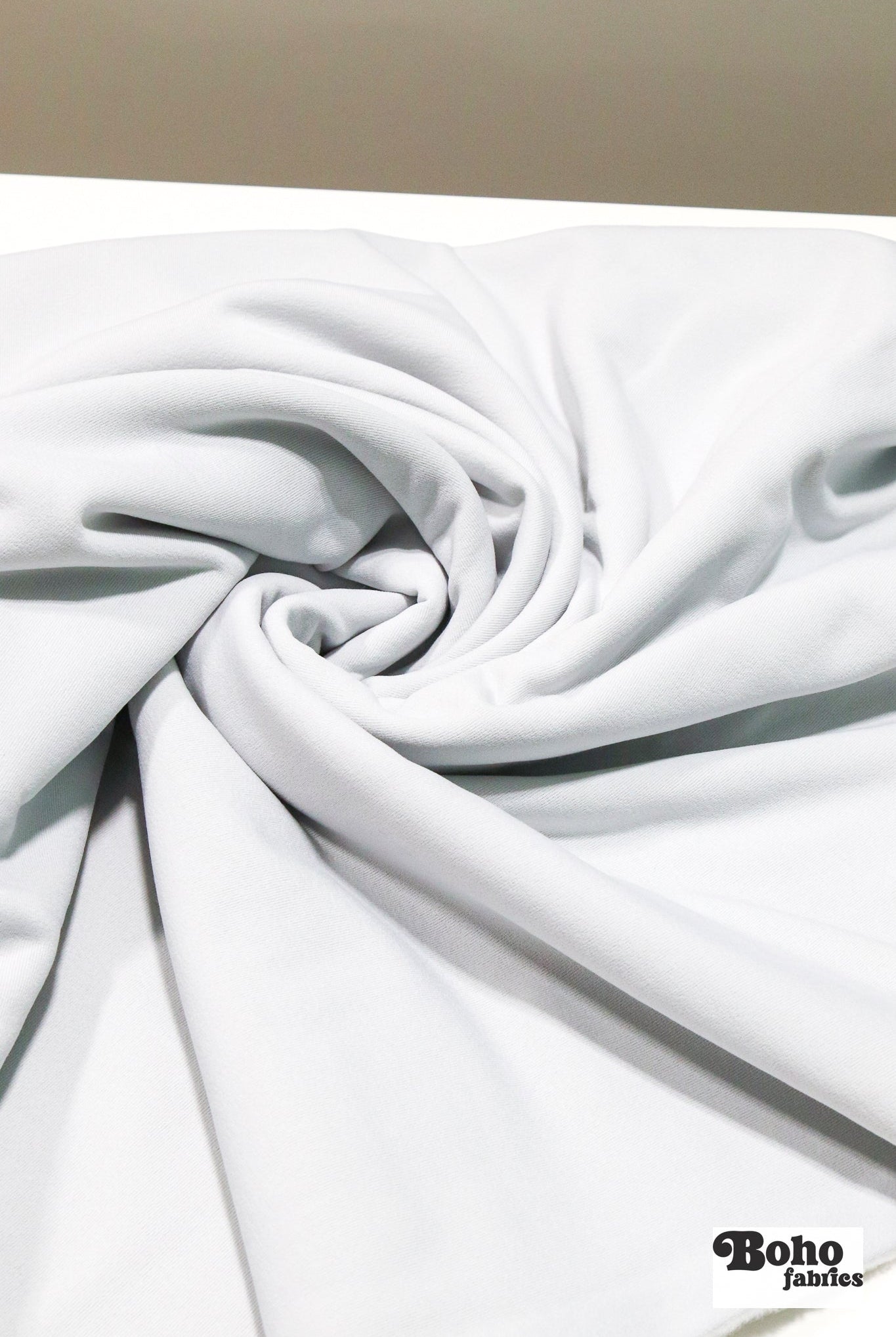 Bright Gray, Power Stretch Pro Fleece - Backed Performance Fabric. 2nds - Boho Fabrics - Performance Fabrics