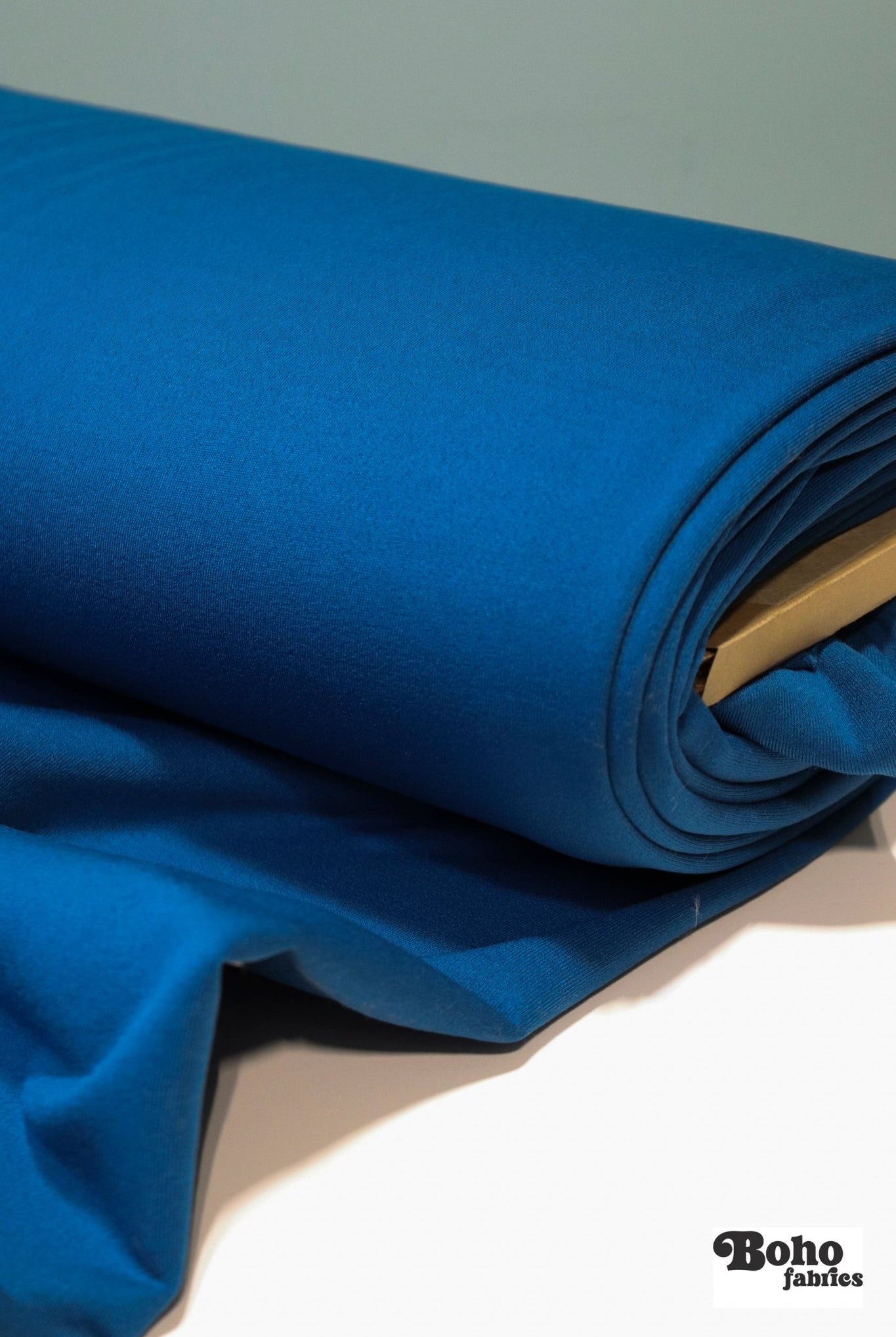 Bright Harbor Blue, Power Stretch Pro Fleece - Backed Performance Fabric 2nds - Boho Fabrics - Performance Fabrics
