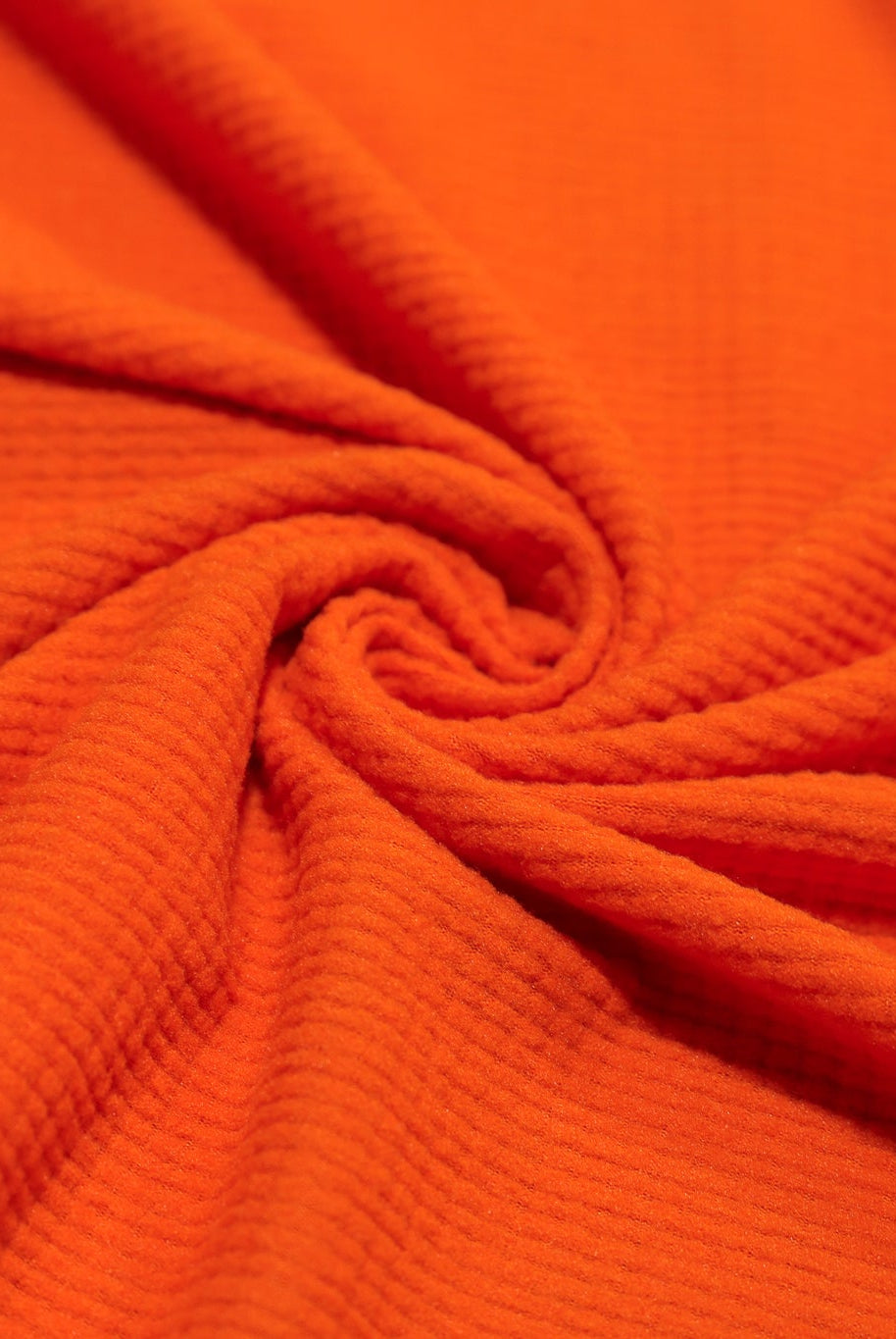 Bright Orange, Power Grid Fleece by Polartec. Performance Knit Fabric - Boho Fabrics - Performance Fabrics