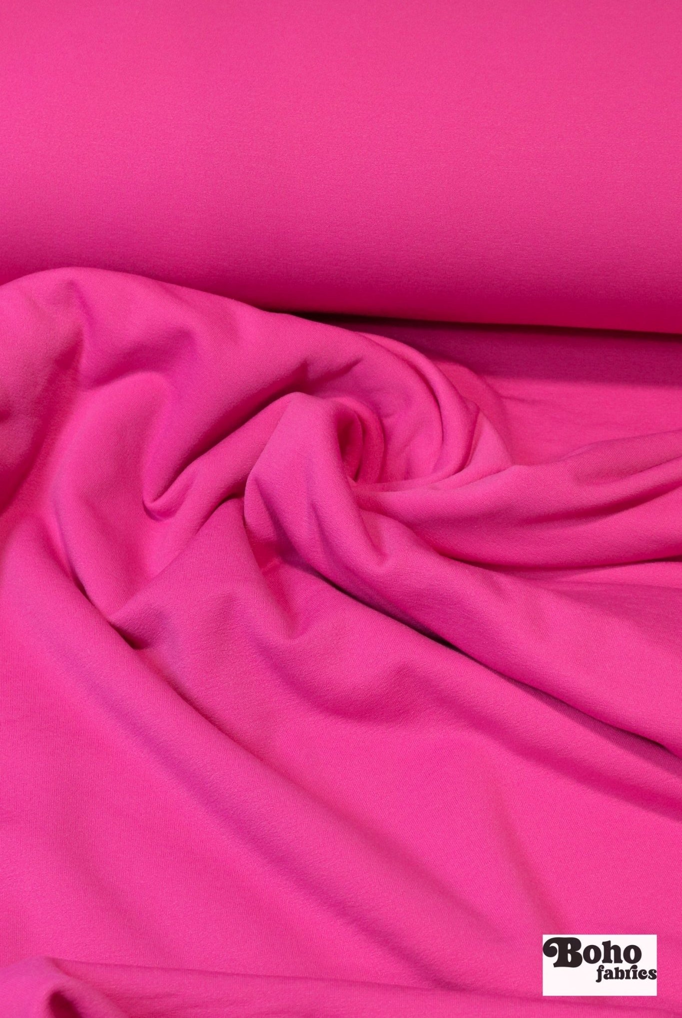 Bright Peony Pink, Power Stretch Pro Fleece - Backed Performance Fabric - Boho Fabrics - Performance Fabrics