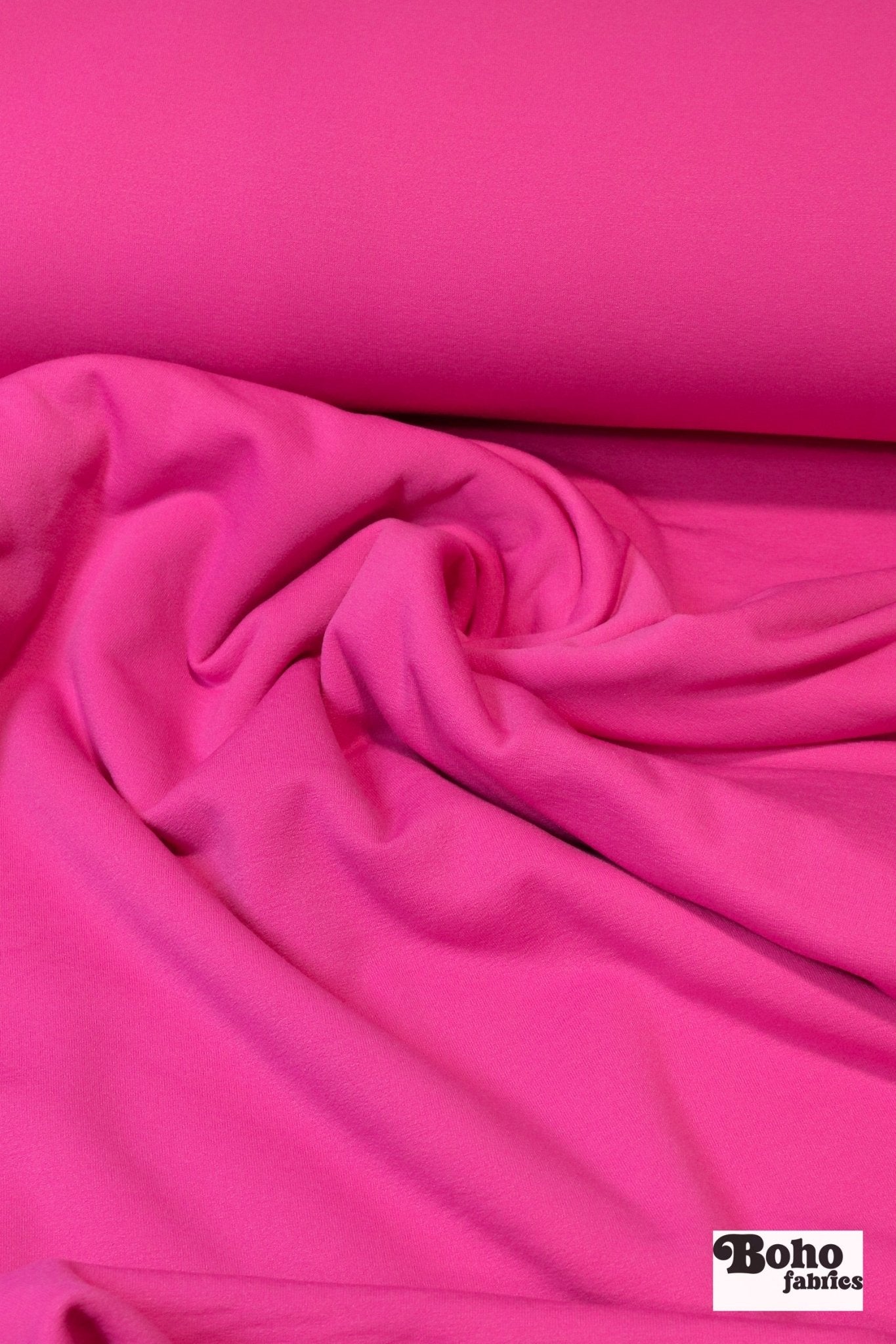 Bright Peony Pink, Power Stretch Pro Fleece - Backed Performance Fabric - Boho Fabrics - Performance Fabrics