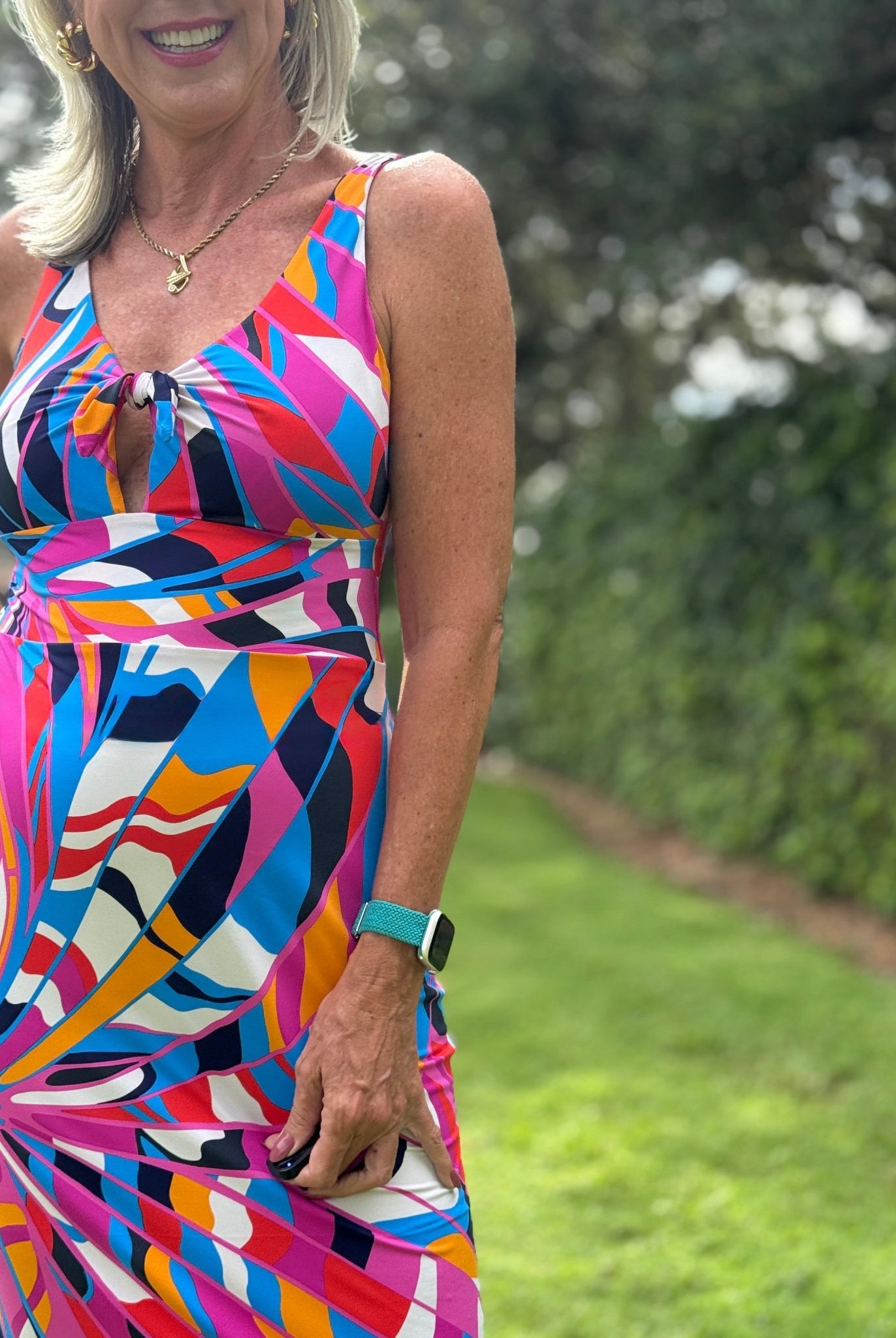 Bright Retro Sunburst, Athletic Printed Knit Fabric - Boho Fabrics - Athletic Knit Fabric