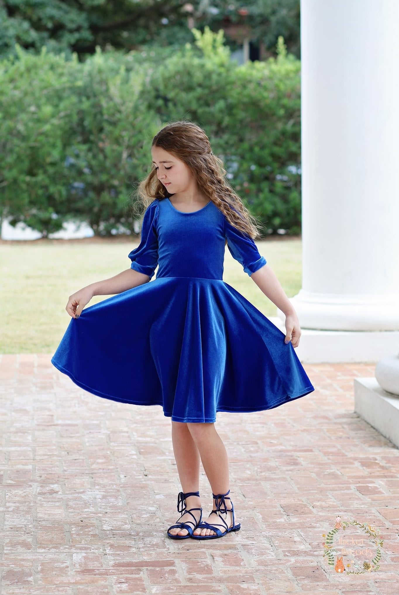 Brilliant Blue, Stretch Velvet - Boho Fabrics