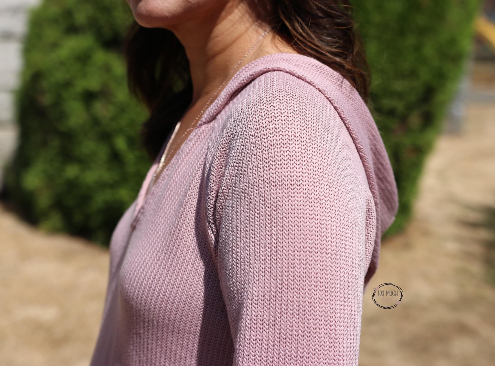 Brioche Stitches in Mauve, Sweater Knit. SWTR-215-PNK - Boho Fabrics