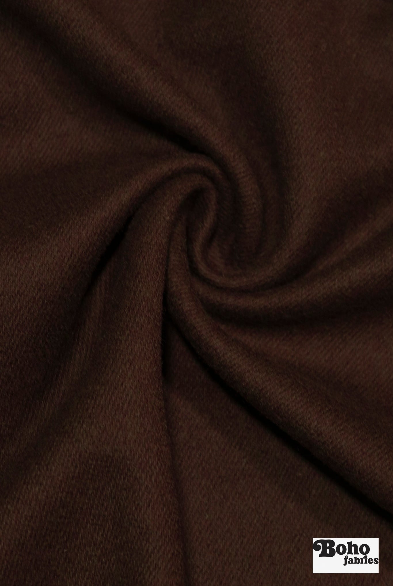 Brown Bear, Twill Italian Wool Coating Fabric - Boho Fabrics - Wool Coating, Woven