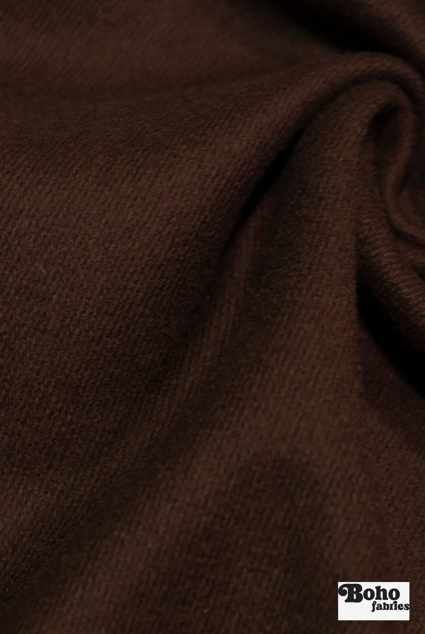 Brown Bear, Twill Italian Wool Coating Fabric - Boho Fabrics - Wool Coating, Woven