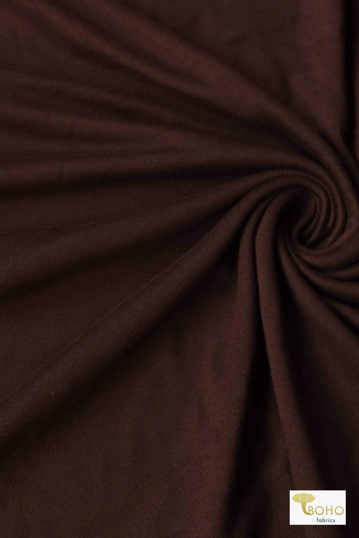 Brown, Bolero Brushed Poly Knit - Boho Fabrics