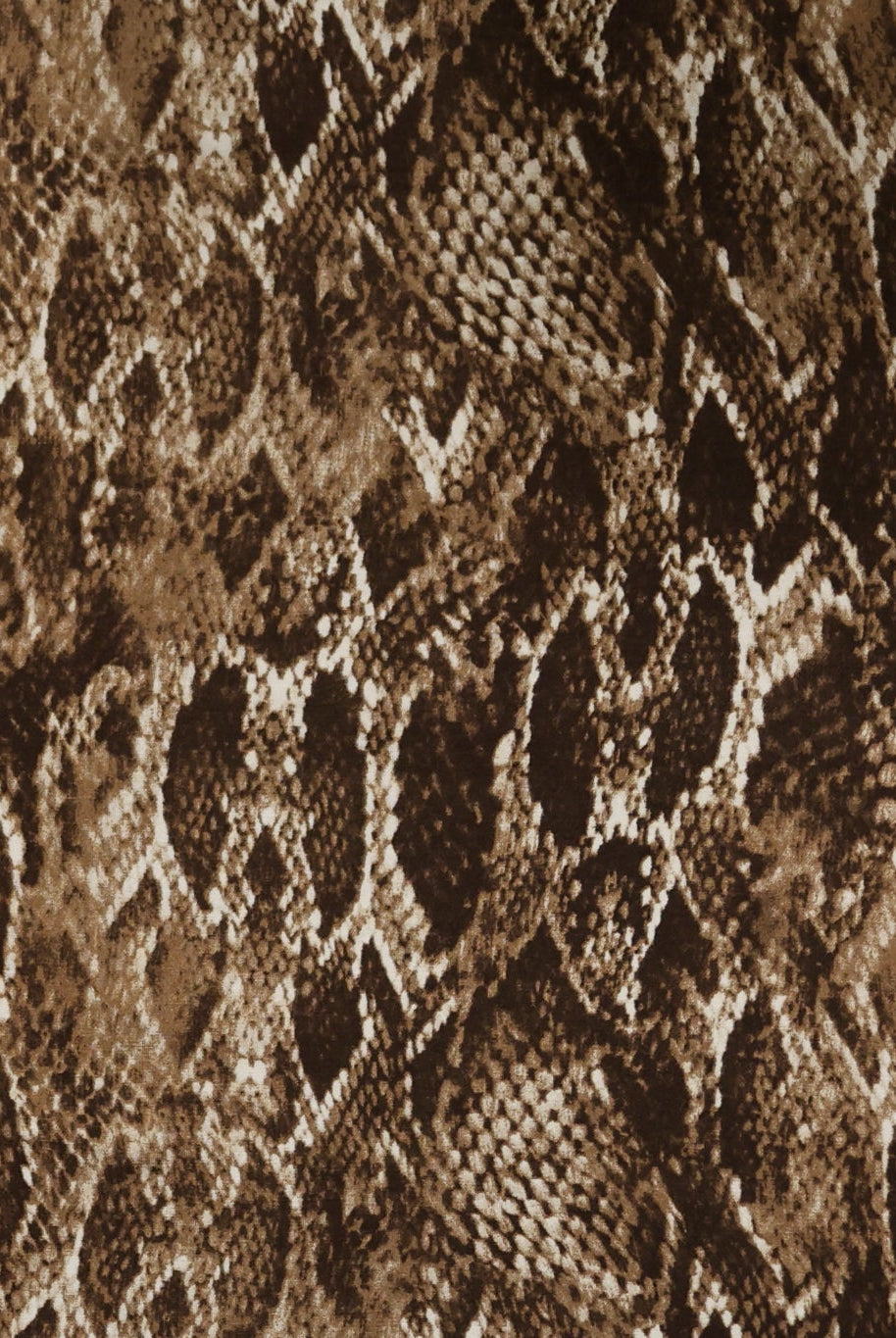 Brown Snake Print, Jersey Knit Fabric - Boho Fabrics - Rayon Jersey Solid, Knit Fabric